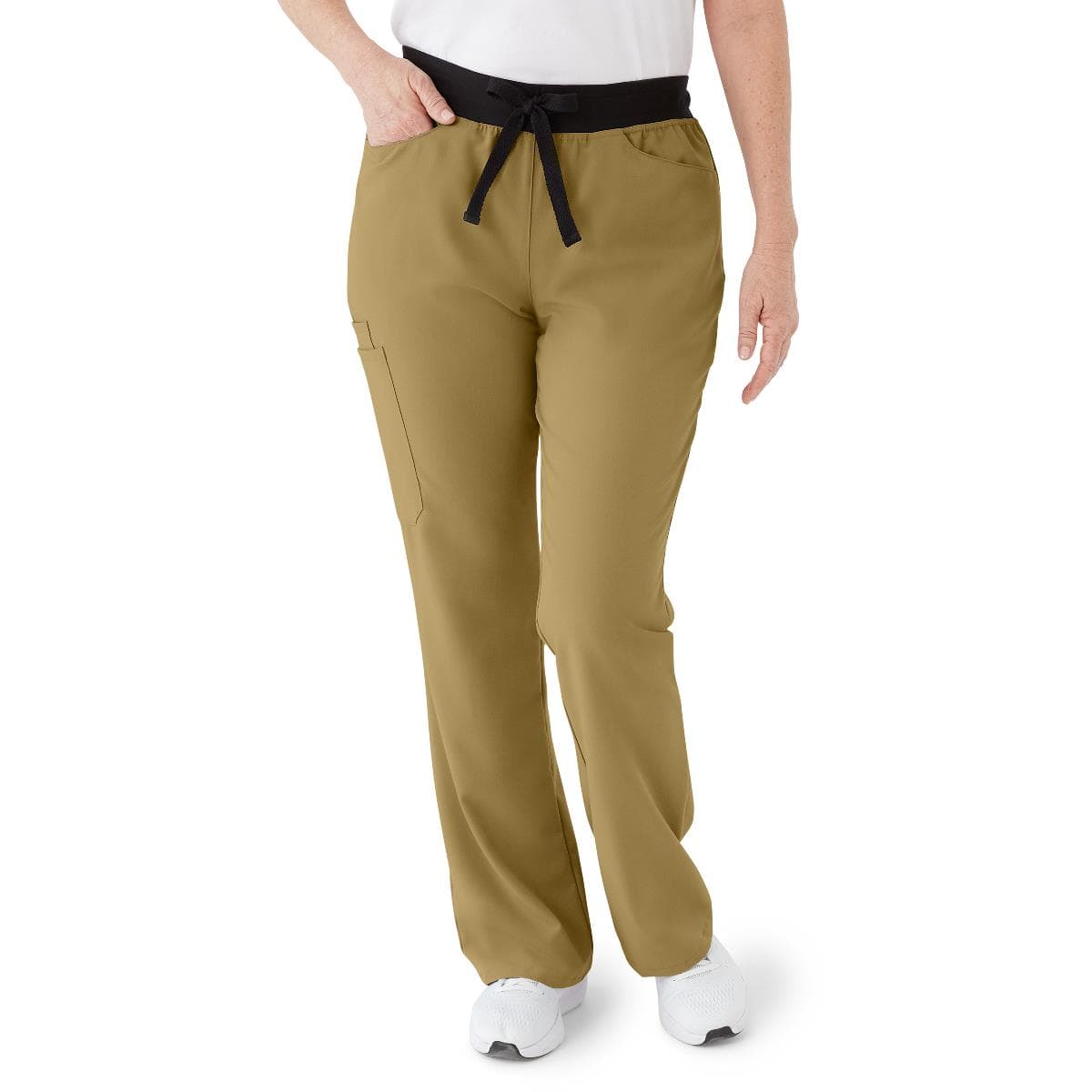 Medline Coastal AVE Women's Regular-Length Scrub Pant, Khaki, 5XLarge - Image 1