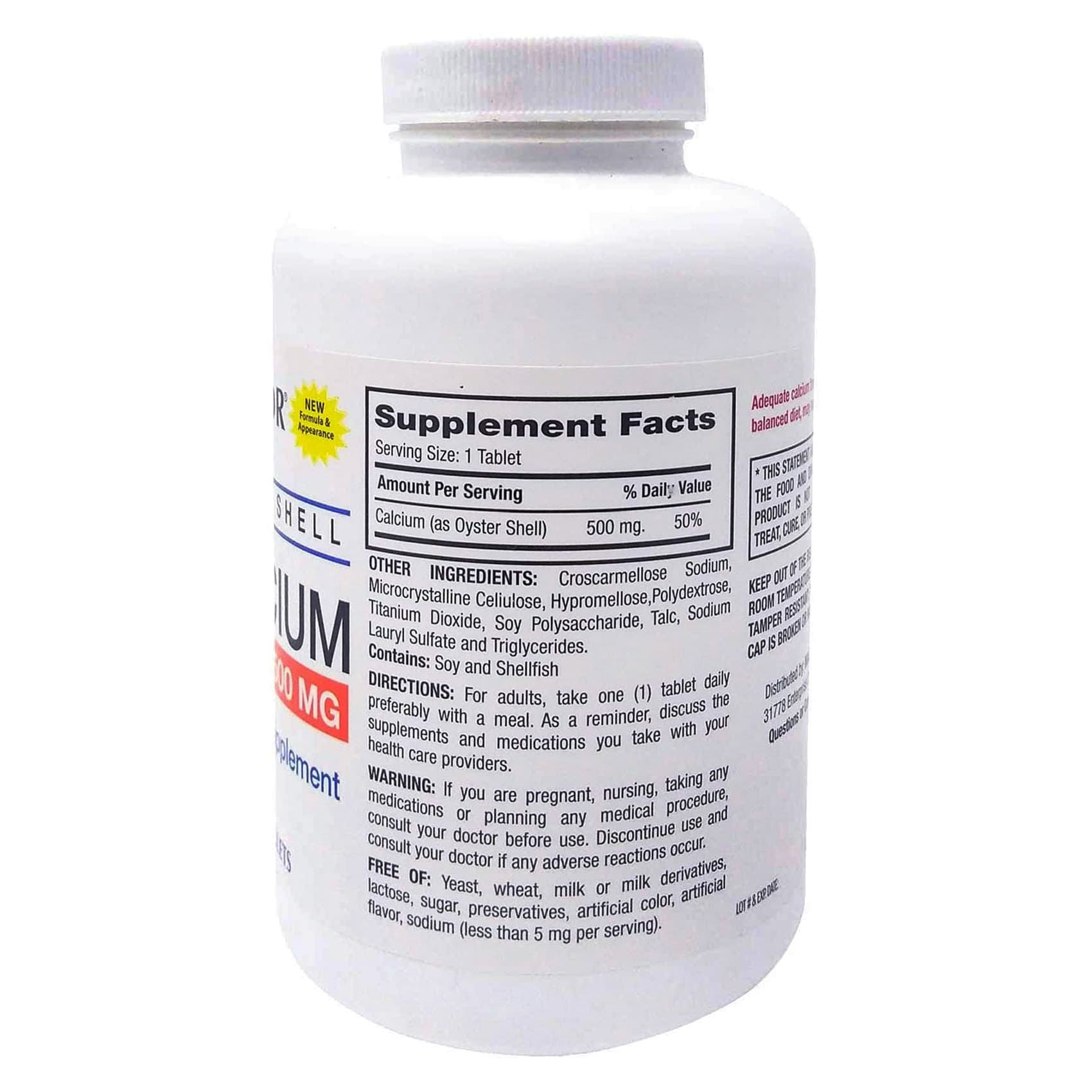 Major Pharmaceuticals Oyster Shell Calcium Tablets, 500 mg - Image 2