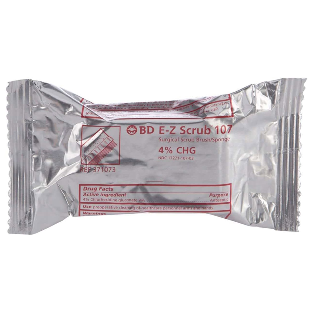 BD E-Z Scrub Impregnated Scrub Brush, Red - Image 4