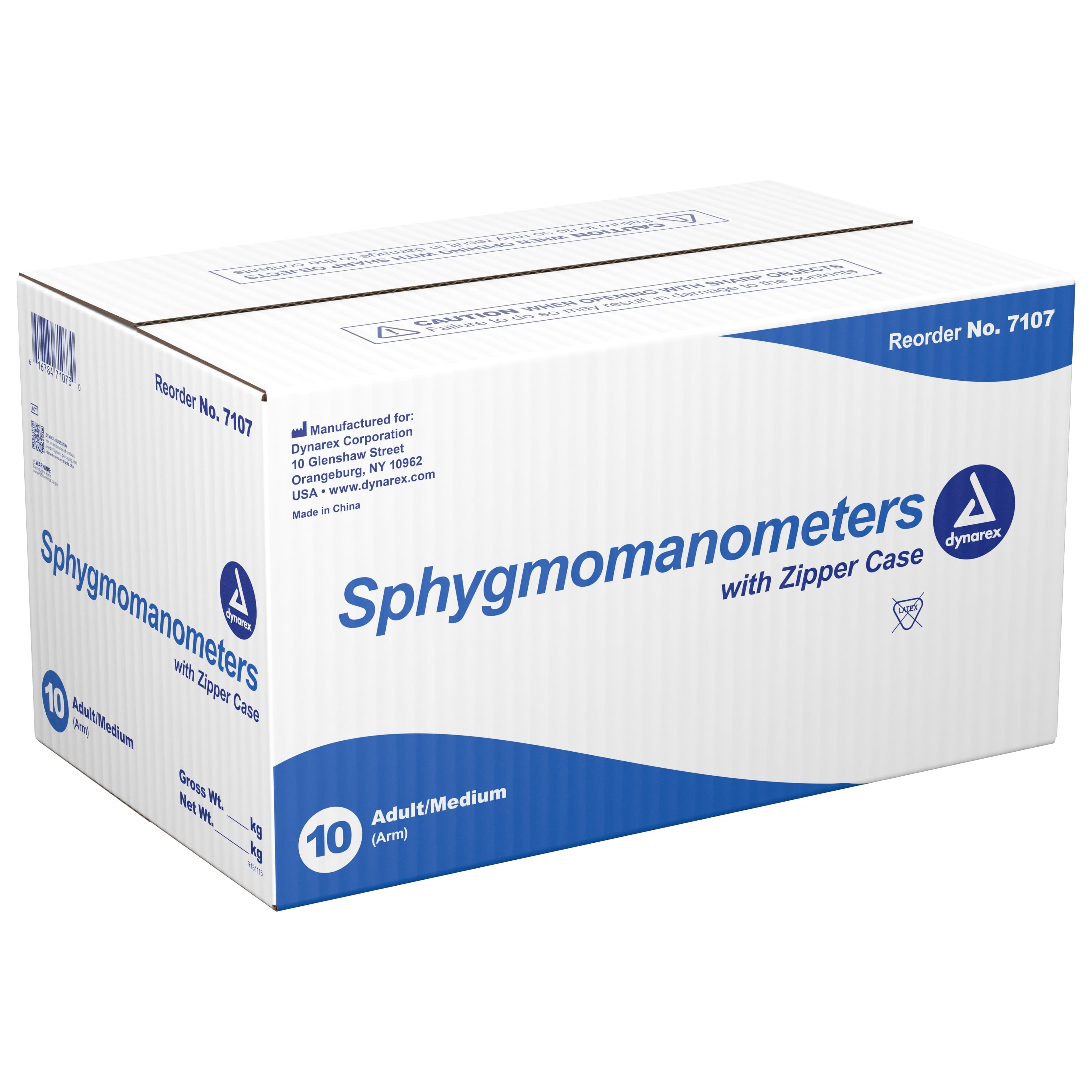 Dynarex Aneroid Sphygmomanometer 2-Tube Adult Arm - Image 2