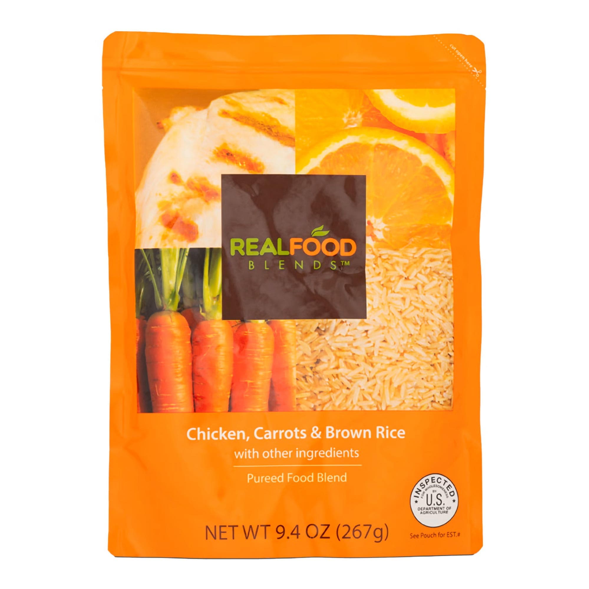 Real Food Blends Ready to Use Tube Feeding Formula, Orange, Chicken, Carrots and Brown Rice - Each - Image 1