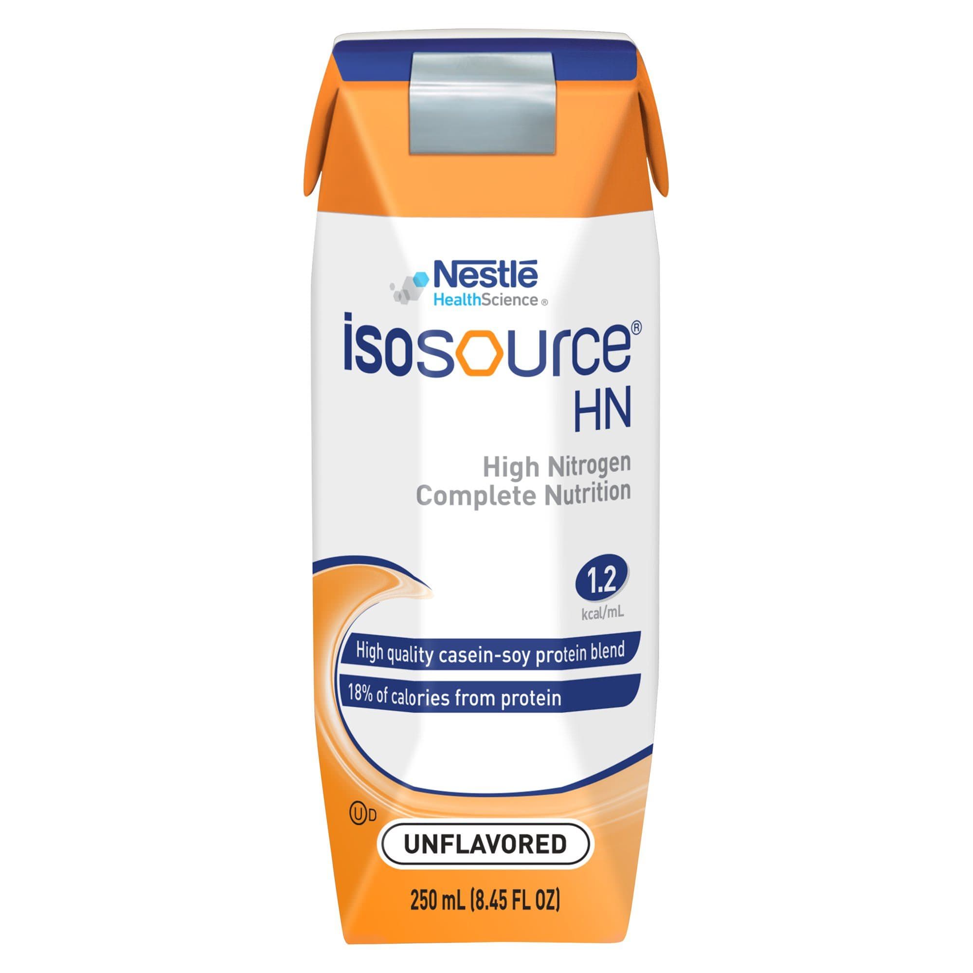 Isosource High Nitrogen 1.2 Kcal Ready to Use Tube Feeding Formula, 8.45 oz - Case of 24 - Image 1