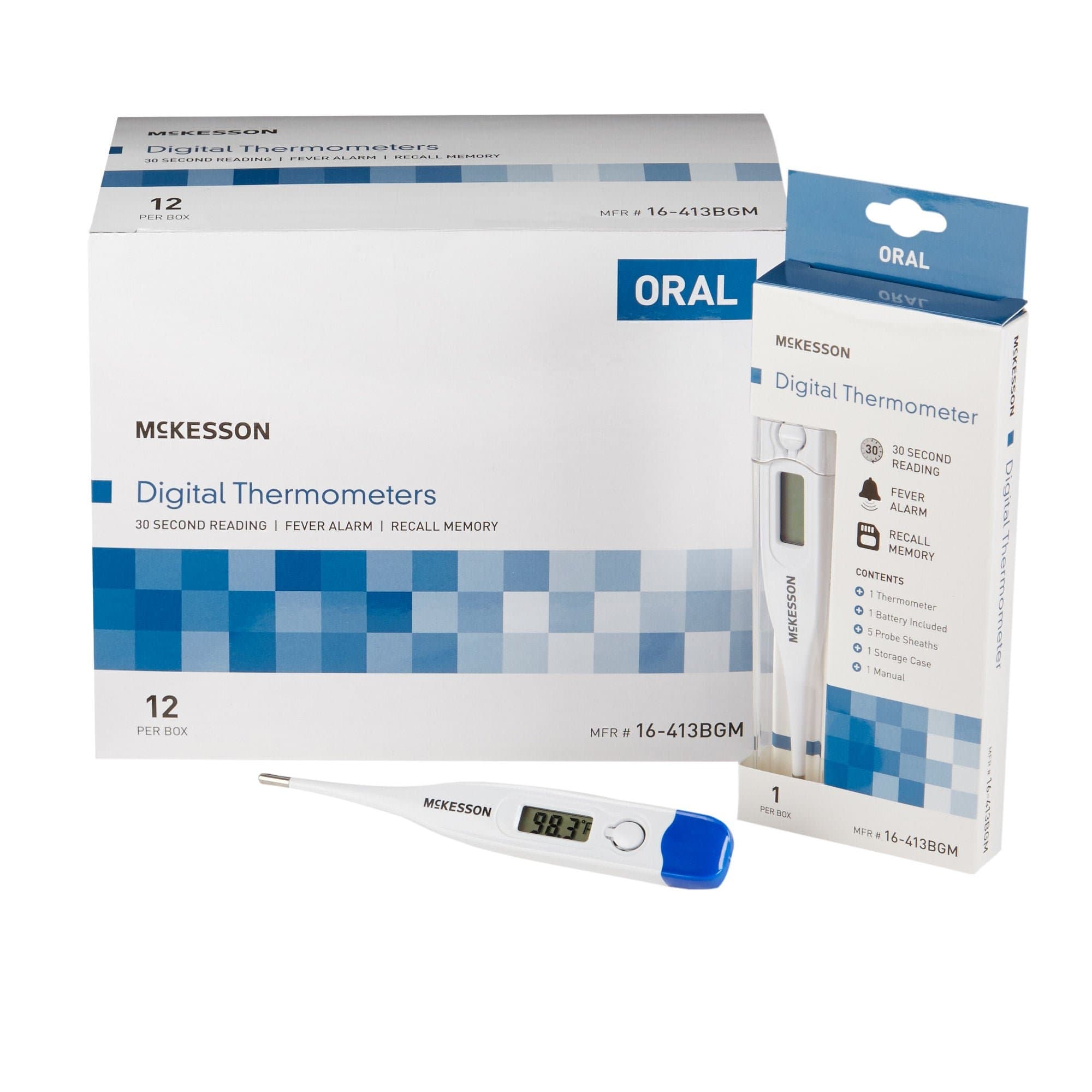 McKesson Oral Probe Digital Thermometer, 30 Second Response - Image 2
