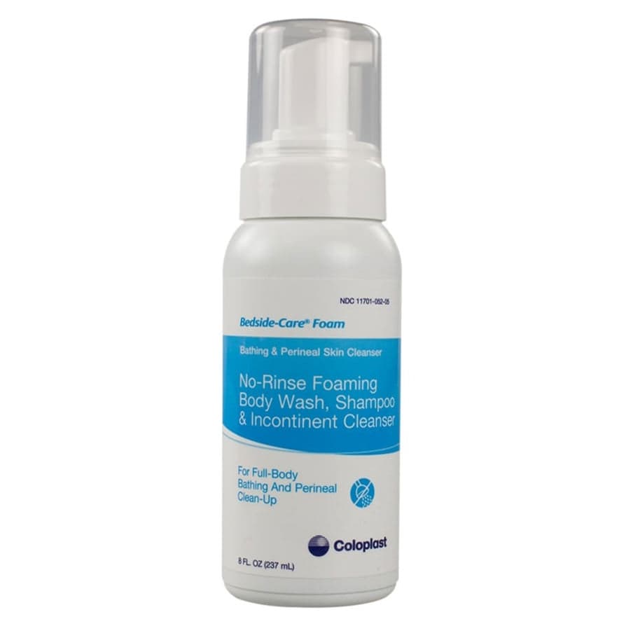 Coloplast Bedside-Care No-Rinse Sensitive Skin Foaming Cleanser, 8 oz - Case of 12 - Image 1
