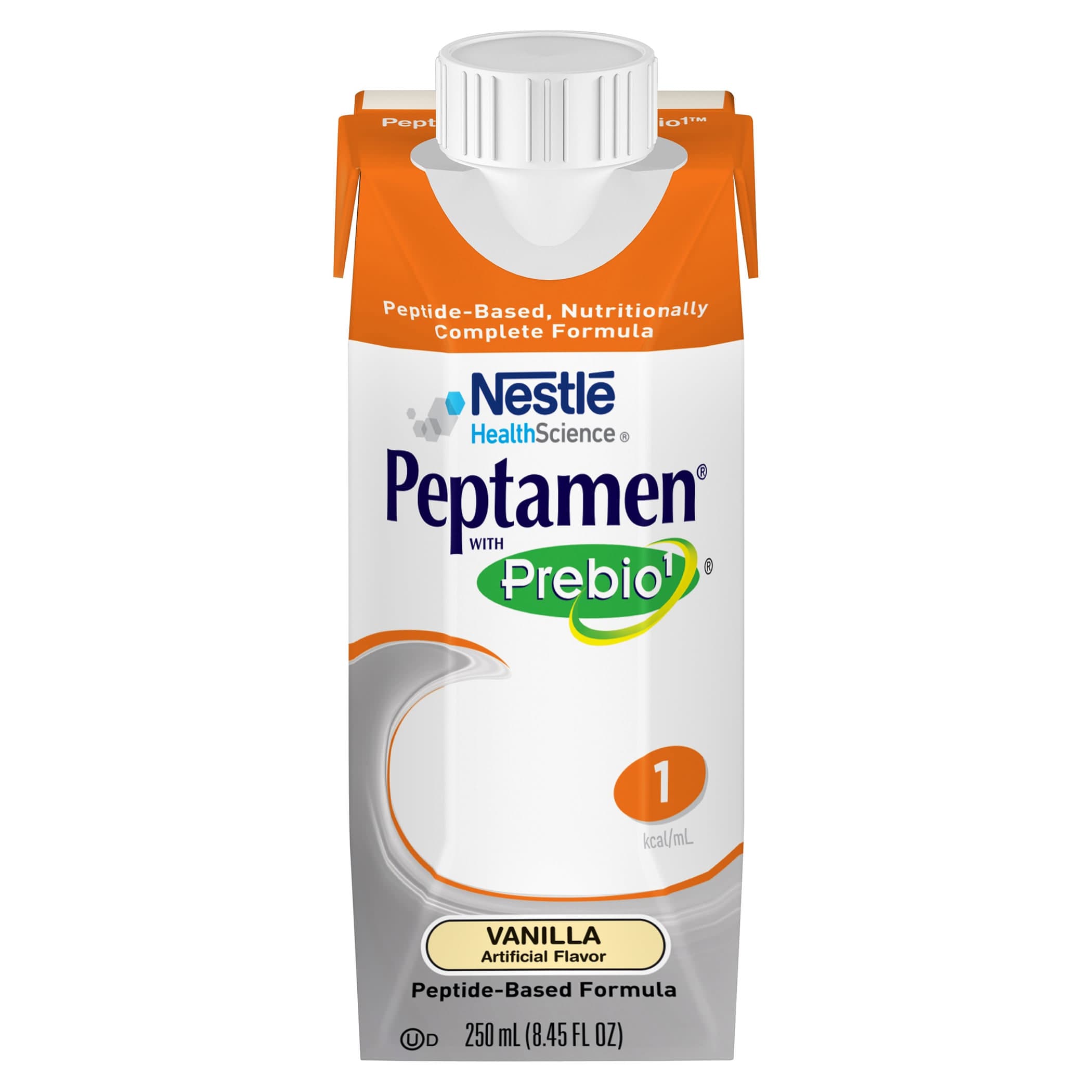 Peptamen 1.0 Peptide-Based Nutritionally Complete Formula with Prebio, Vanilla, 250 mL - Case of 24 - Image 1