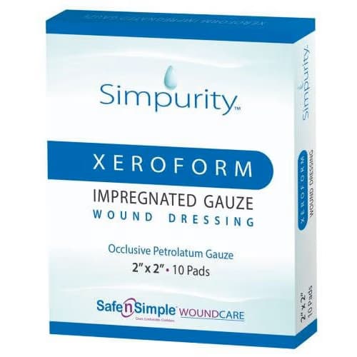 Simpurity XeroForm Petrolatum Impregnated Gauze Wound Dressing - Image 2