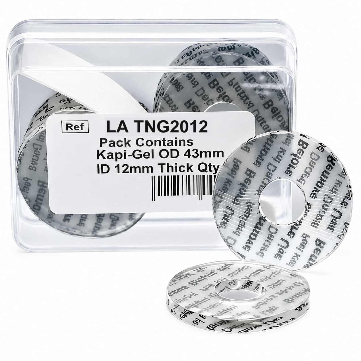 Kapi-Gel Tracheostoma Spacer, 12 mm I.D., 3 mm Thick - Box of 10 - Image 1