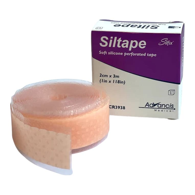 Siltape Soft Silicone Perforated Tape 3/4 Inch x 3 Yard, White - Case of 12 - Image 1