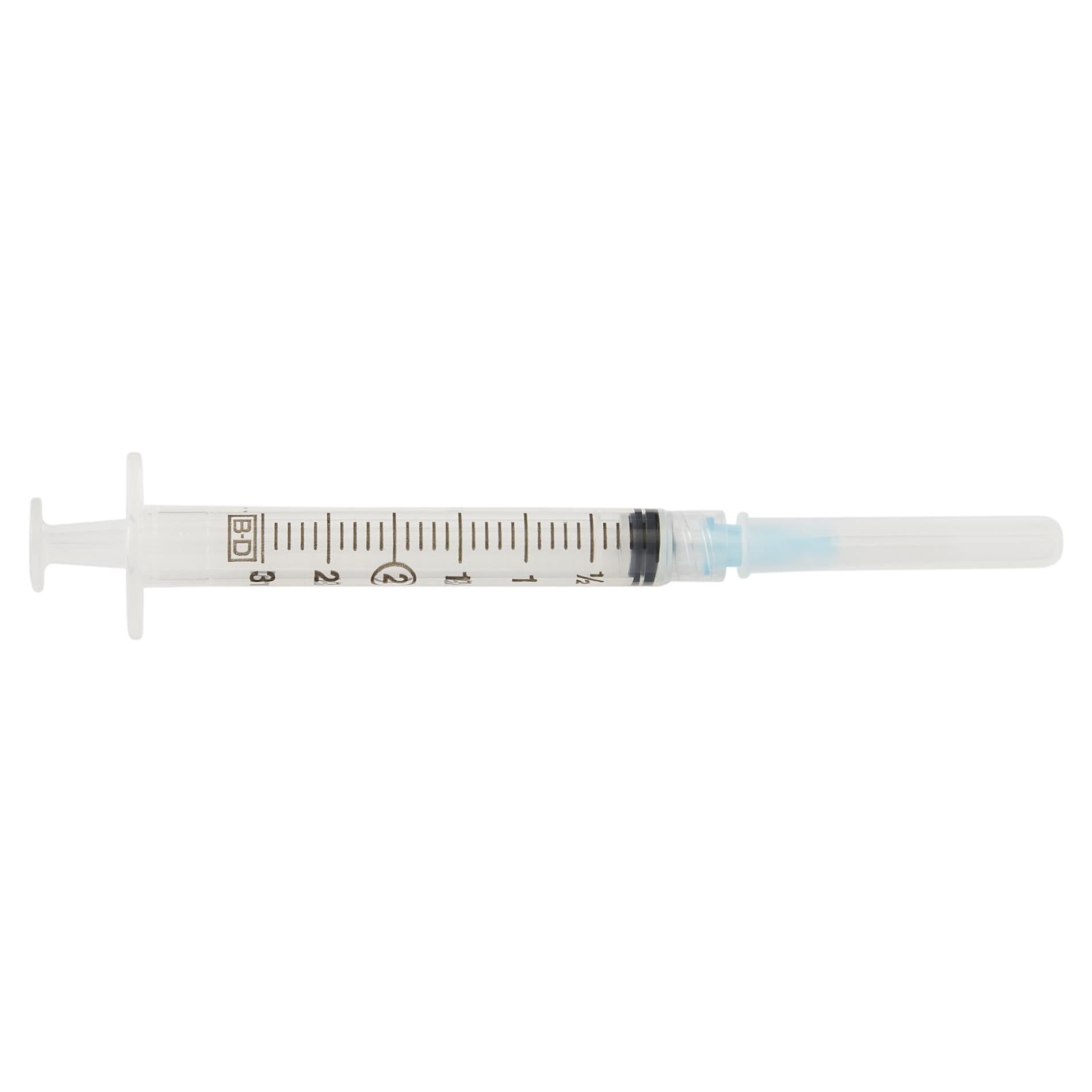 BD 3 mL Disposable Syringe with Hypodermic Needle, Regular Wall - Image 3