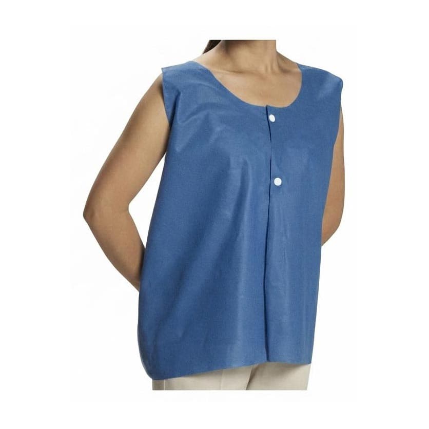 Graham Medical Exam Vest, Blue-White, 24 x 31 Inch - Case of 75 - Image 1
