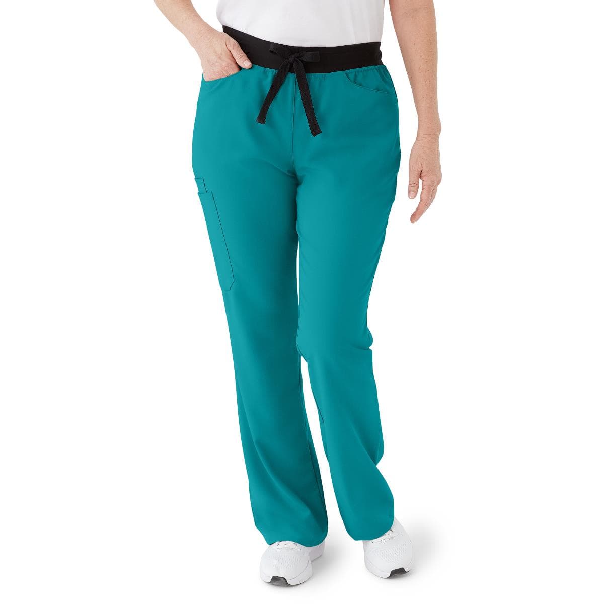 Medline Coastal AVE Women's Boot-Cut Tall Scrub Pant, Teal Blue, Large - Image 1