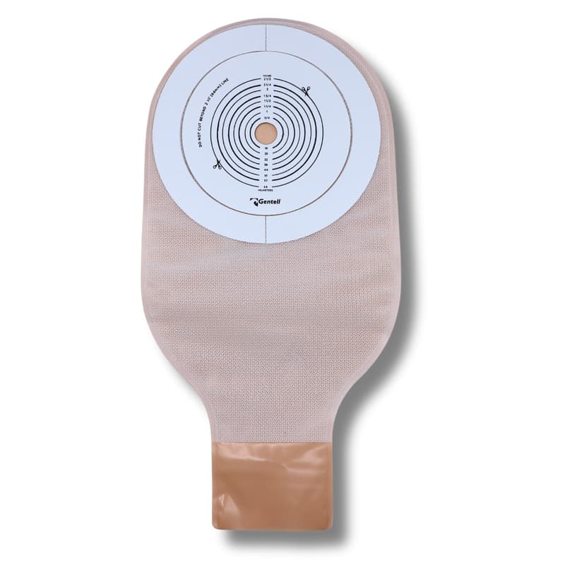 Gentell 1-Piece Drainable Pouch, With Adhesive, 13/80mm - Image 2