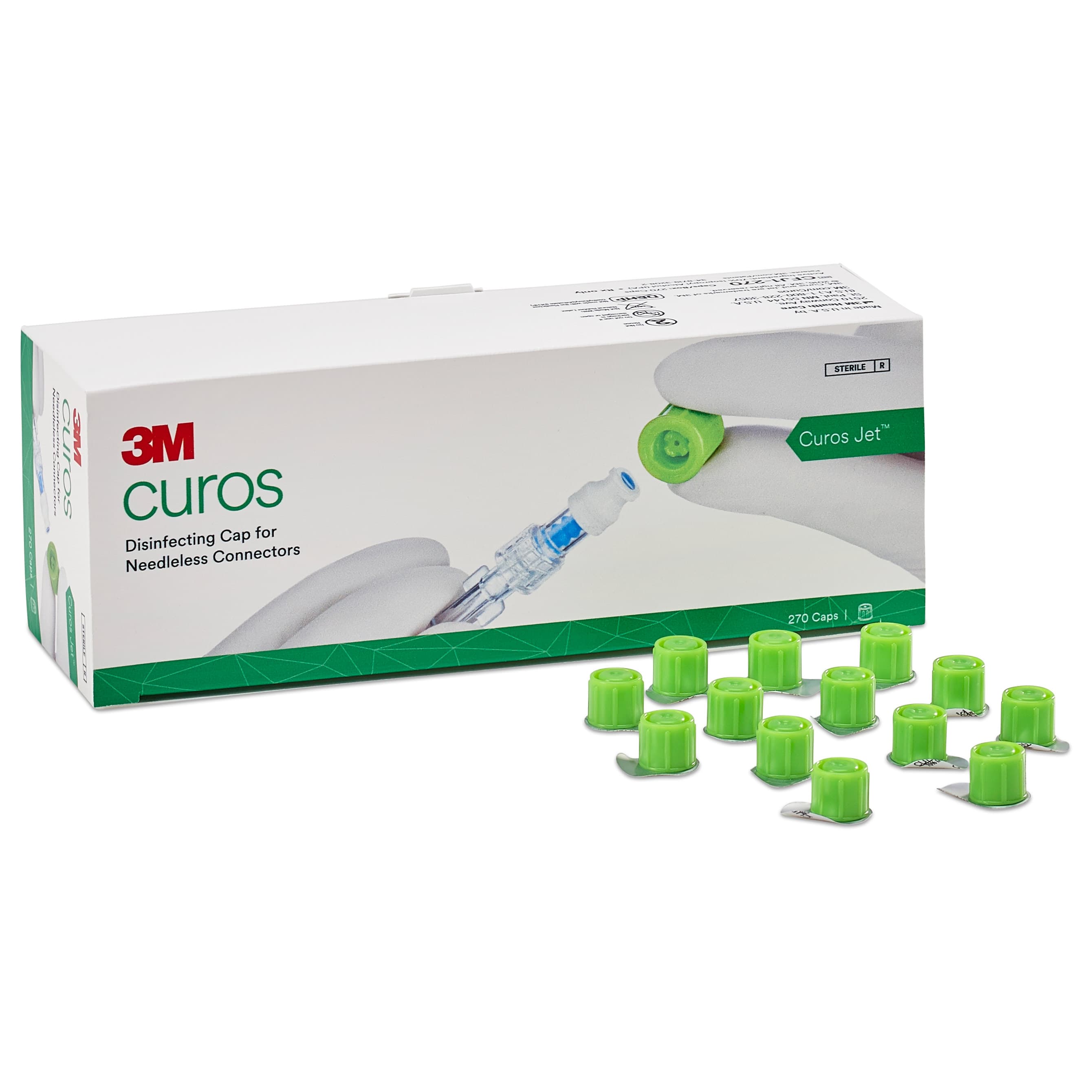 3M Curos Jet Disinfecting Cap for Needleless Connector - Strip of 5 - Image 1