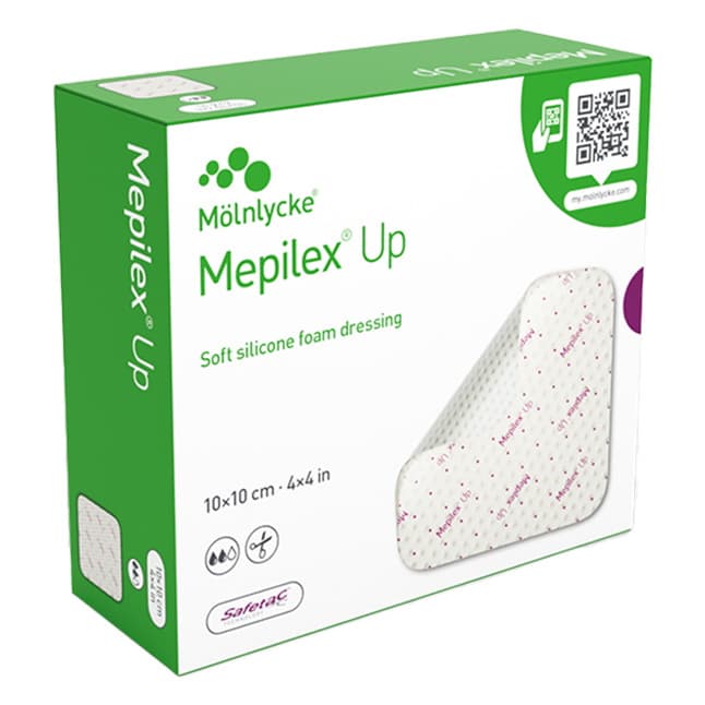 Mepilex UP Non-Bordered Foam Dressing, 4 x 4 Inch - Box of 10 - Image 1