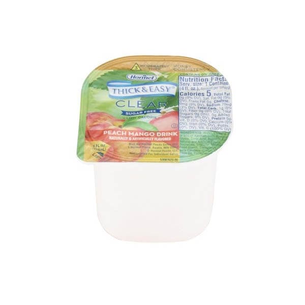Thick & Easy Sugar Free Thickened Beverage, Peach Mango Flavor, 4 oz - Each - Image 1