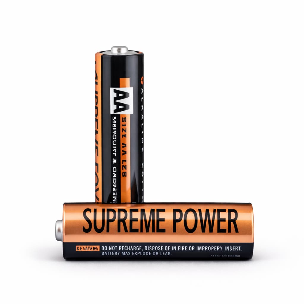 Supreme Technologies AA Alkaline Batteries, General Purpose - Package of 4 - Image 1