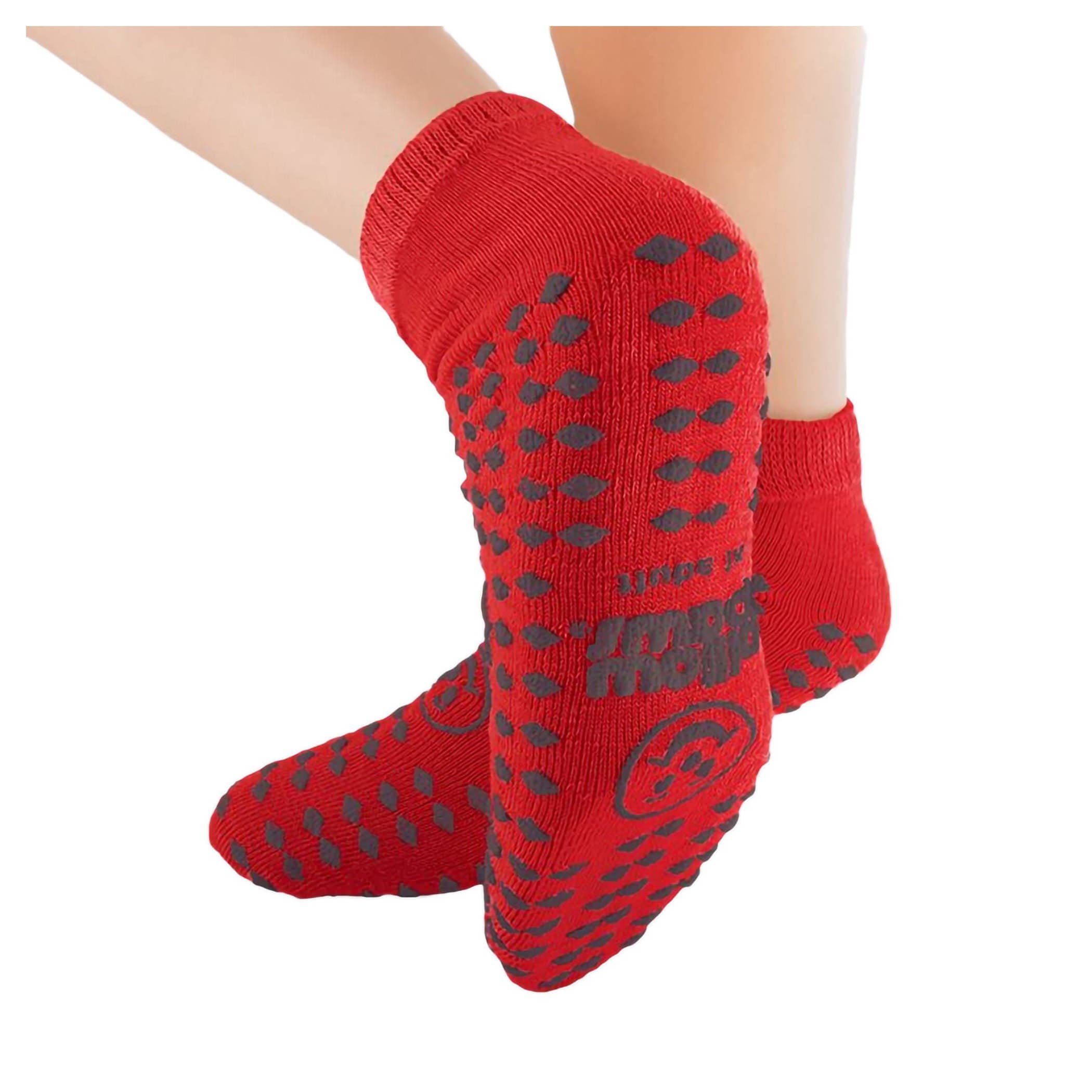 Principle Reusable Ankle High Terry Cloth Slipper Socks, 2X-Large, Red - Case of 48 - Image 1