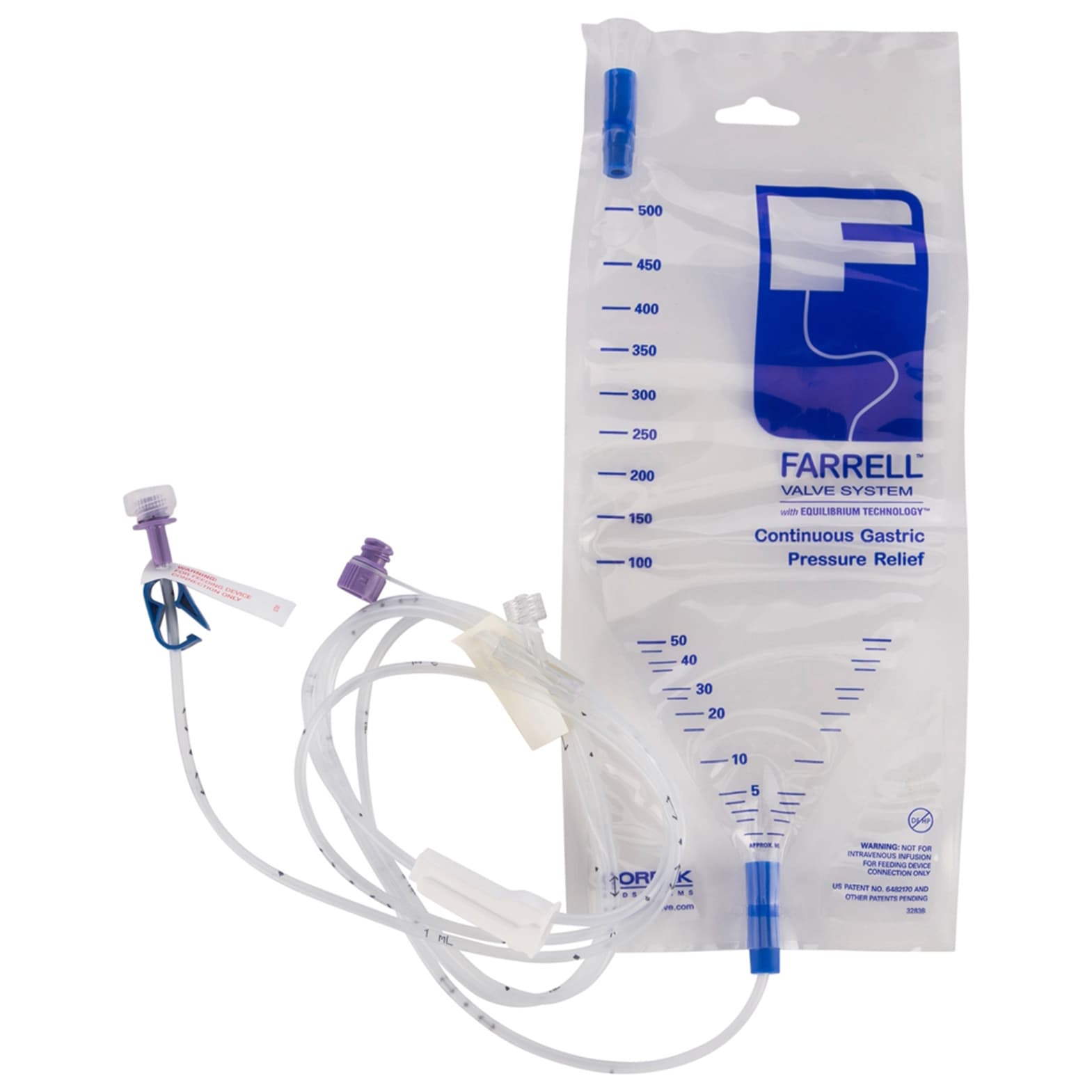 Farrell Valve Closed Enteral Decompression System with Enfit - Case of 30 - Image 1