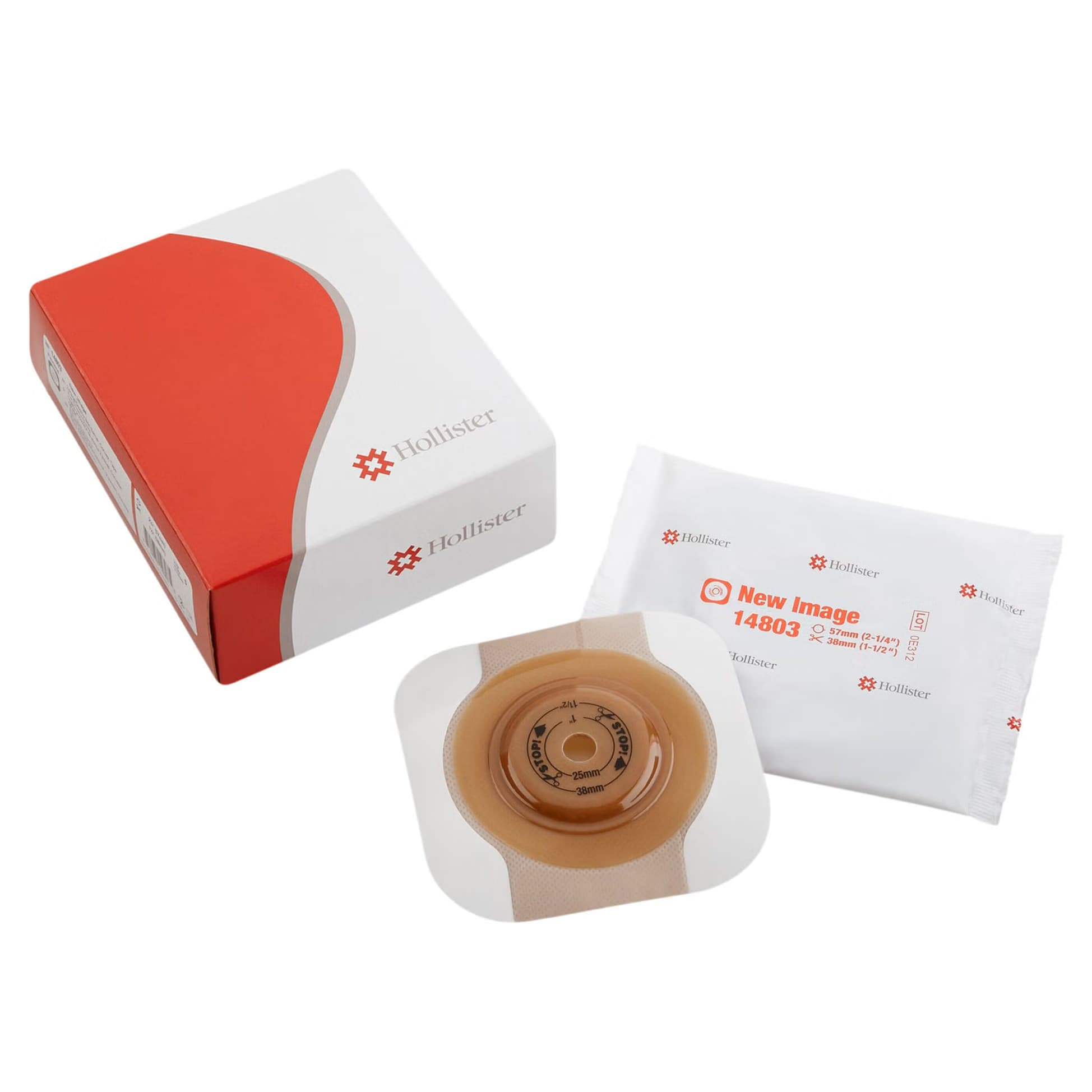 New Image Convex Flextend Skin Barrier, 2-1/4 Inch Flange, Up to 1-1/2 Inch Stoma - Box of 5 - Image 1