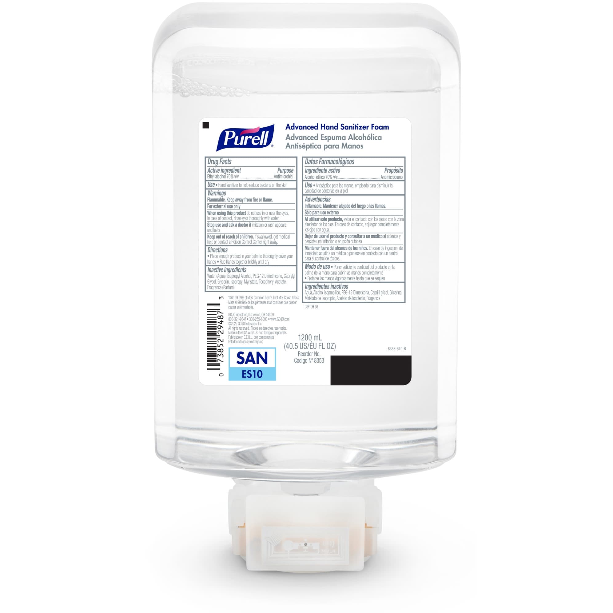Purell Advanced Hand Sanitizer Foam Refill for ES10 Dispenser - Image 2