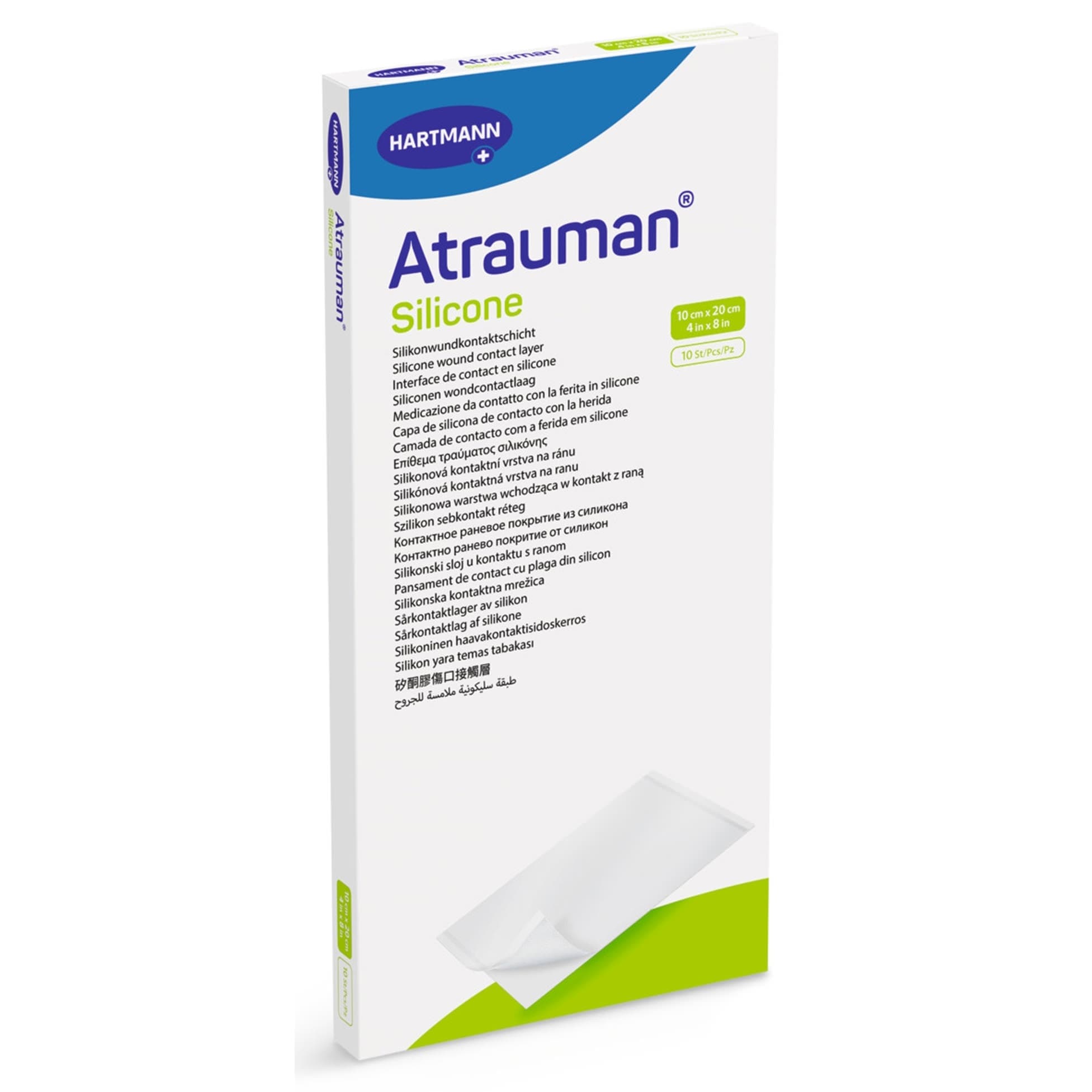 Atrauman Silicone Contact Layer Wound Dressing 4 x 8 Inch Sterile - Box of 10 - Image 1