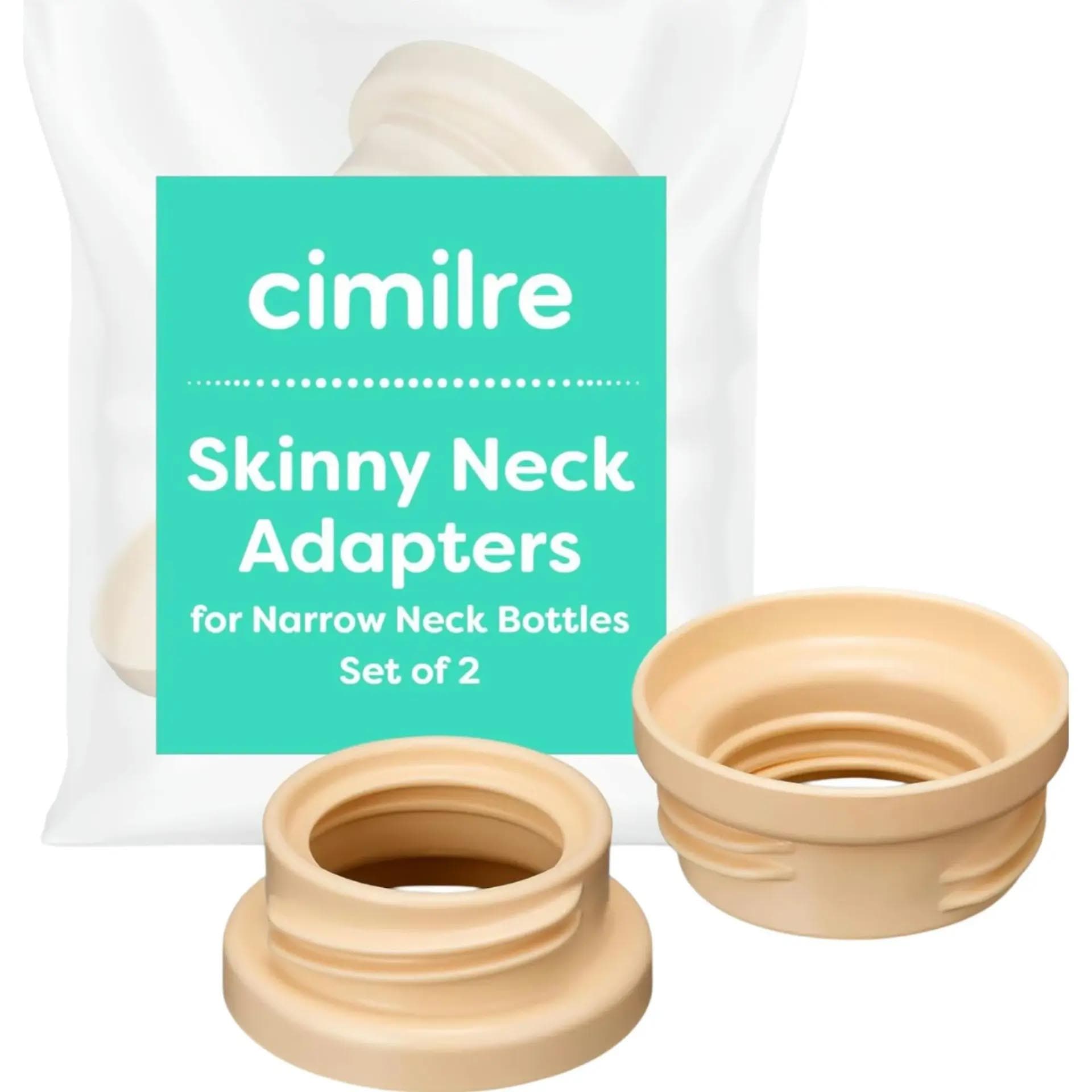 Cimilre Skinny Neck Feeding Bottle Adapters - Pair - Image 1