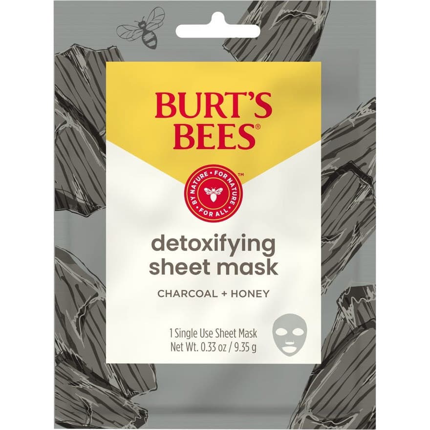 Burt's Bees Detoxifying Charcoal Sheet Mask with Honey - Image 1
