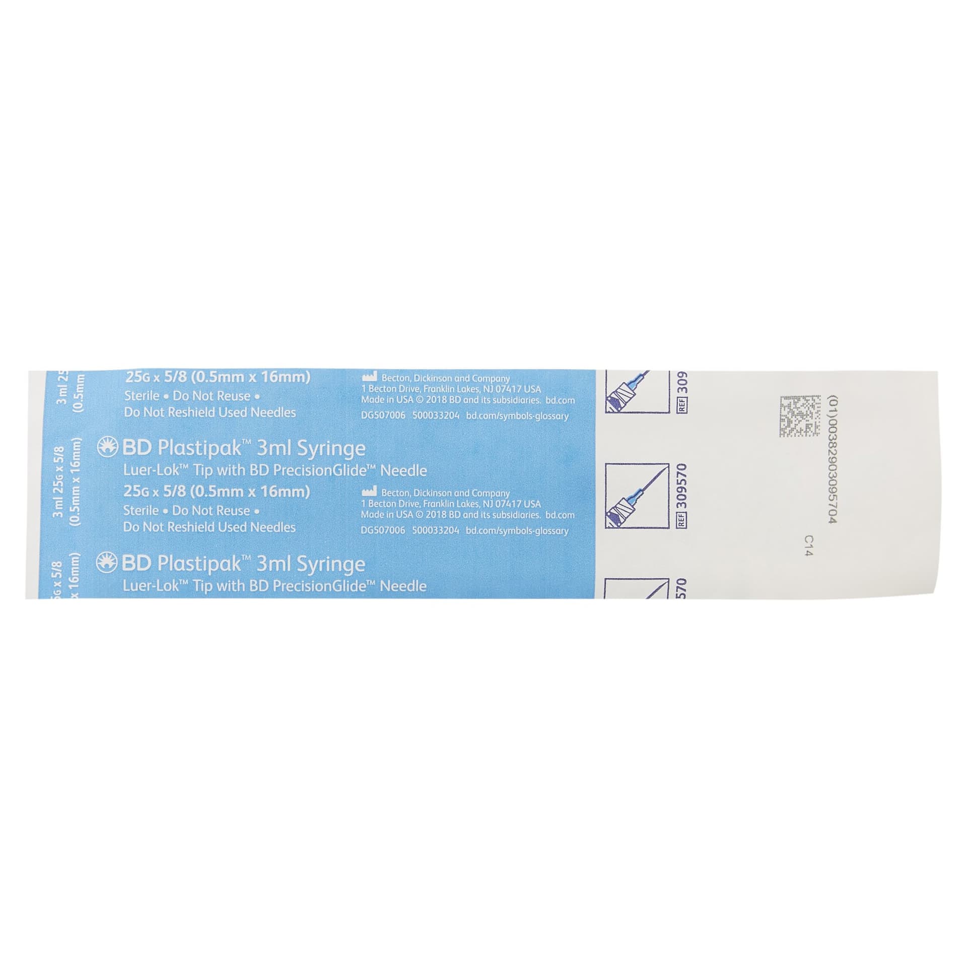 BD Luer-Lok Syringe, with Detachable PrecisionGlide Needle, 21G x 1-1/2" 3mL - Each - Image 1