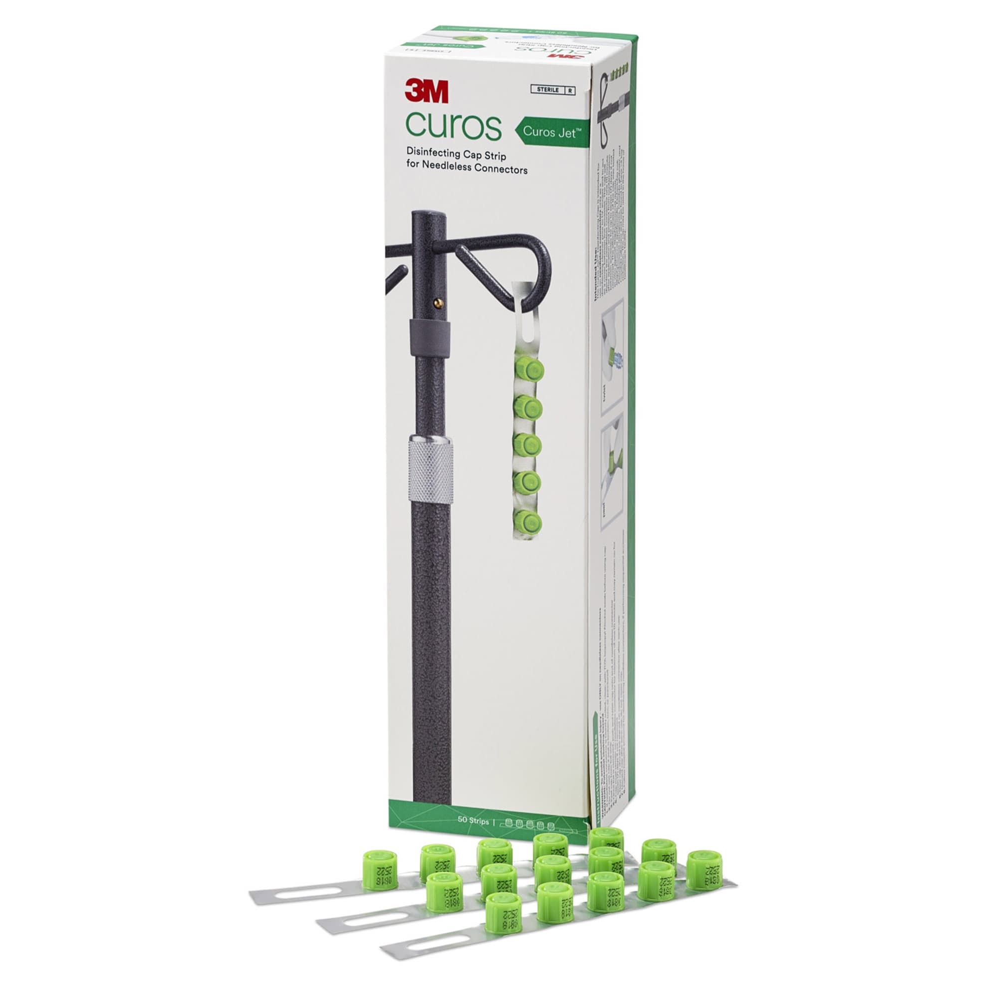 3M Curos Jet Disinfecting Cap for Needleless Connector - Box of 50 Strips - Image 1