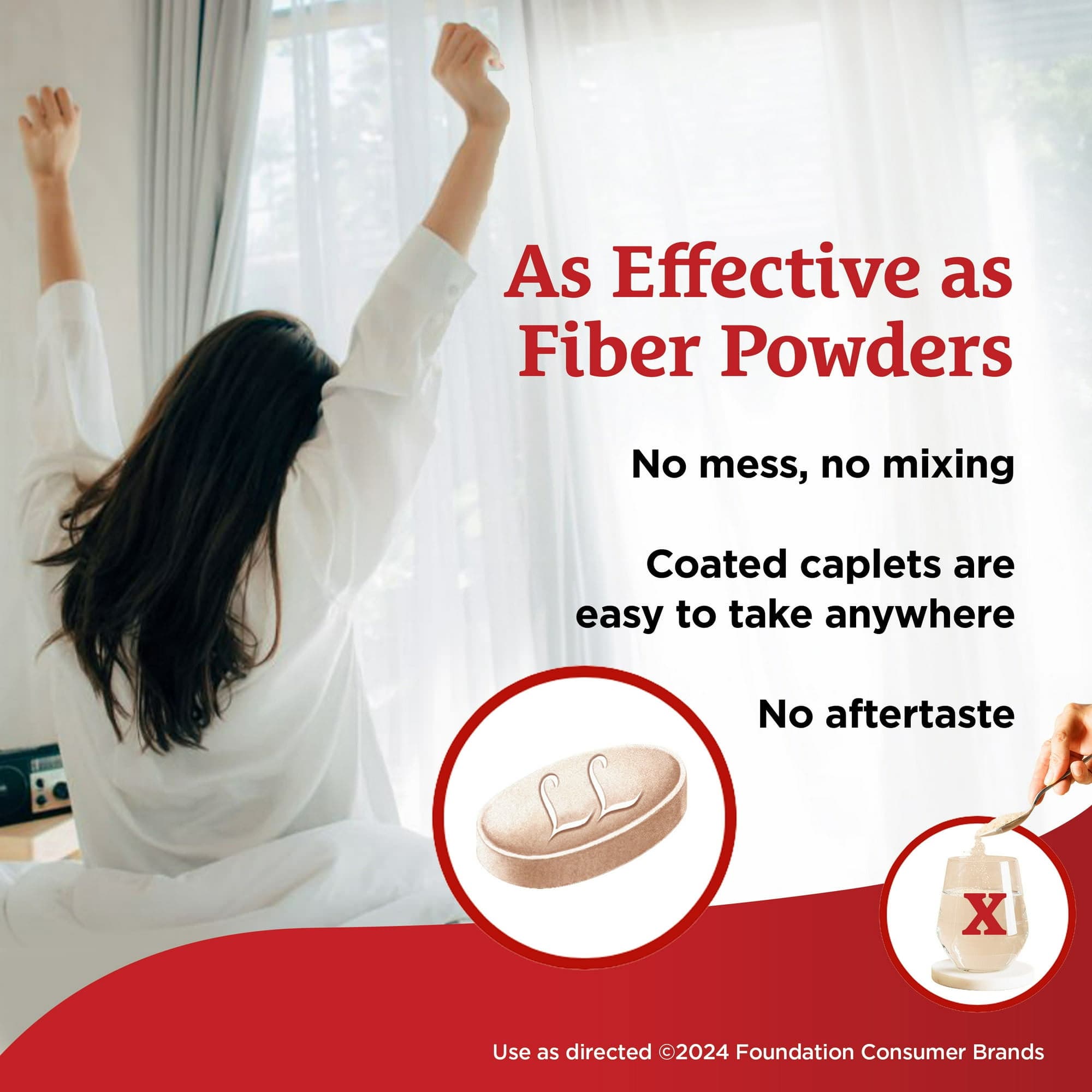FiberCon Coated Caplets, 140 Count - Each - Image 3