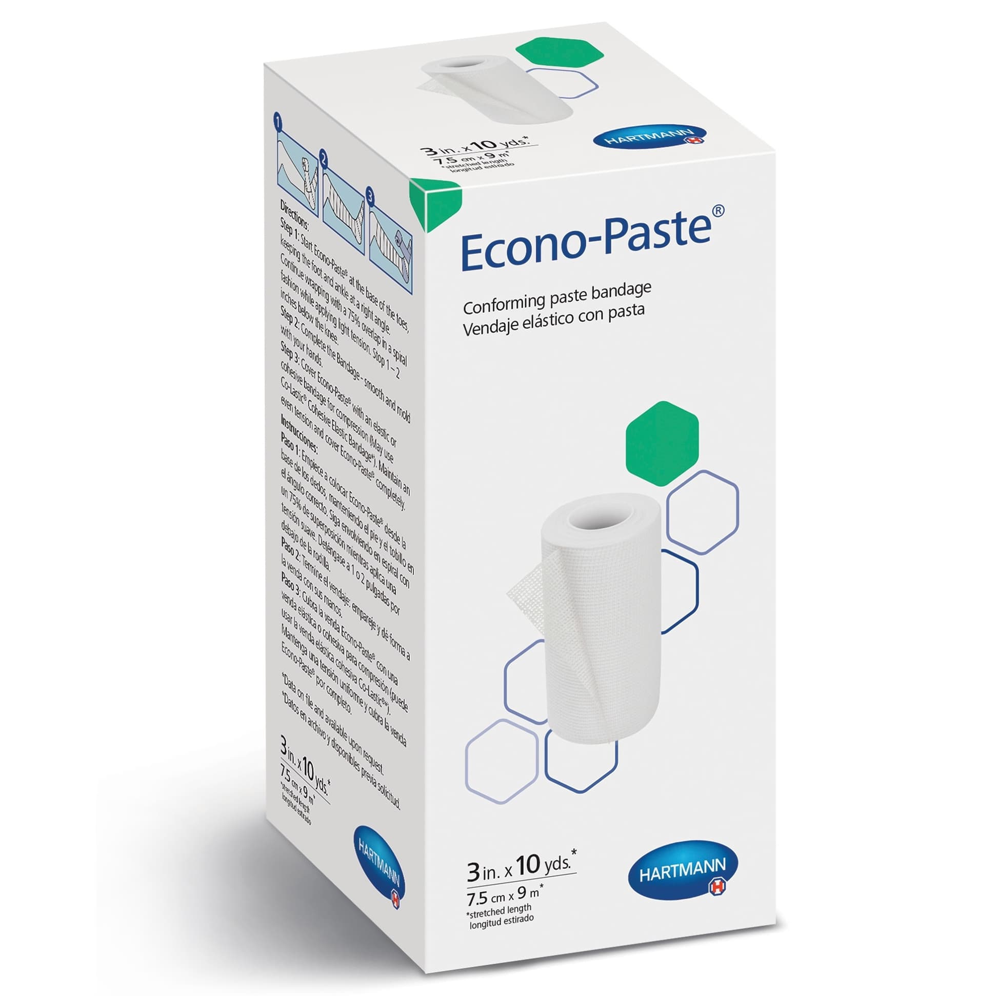 Econo-Paste Unna Boot Bandage, 3 Inch x 10 Yard - Each - Image 1