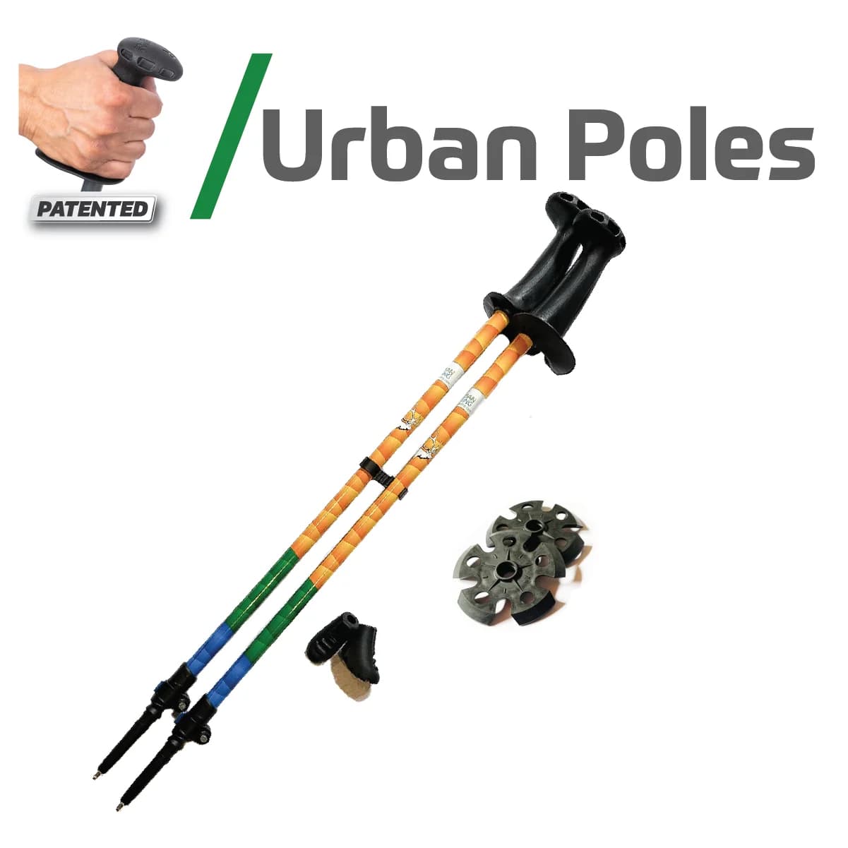 Urban Poling Spirit poles with snow baskets