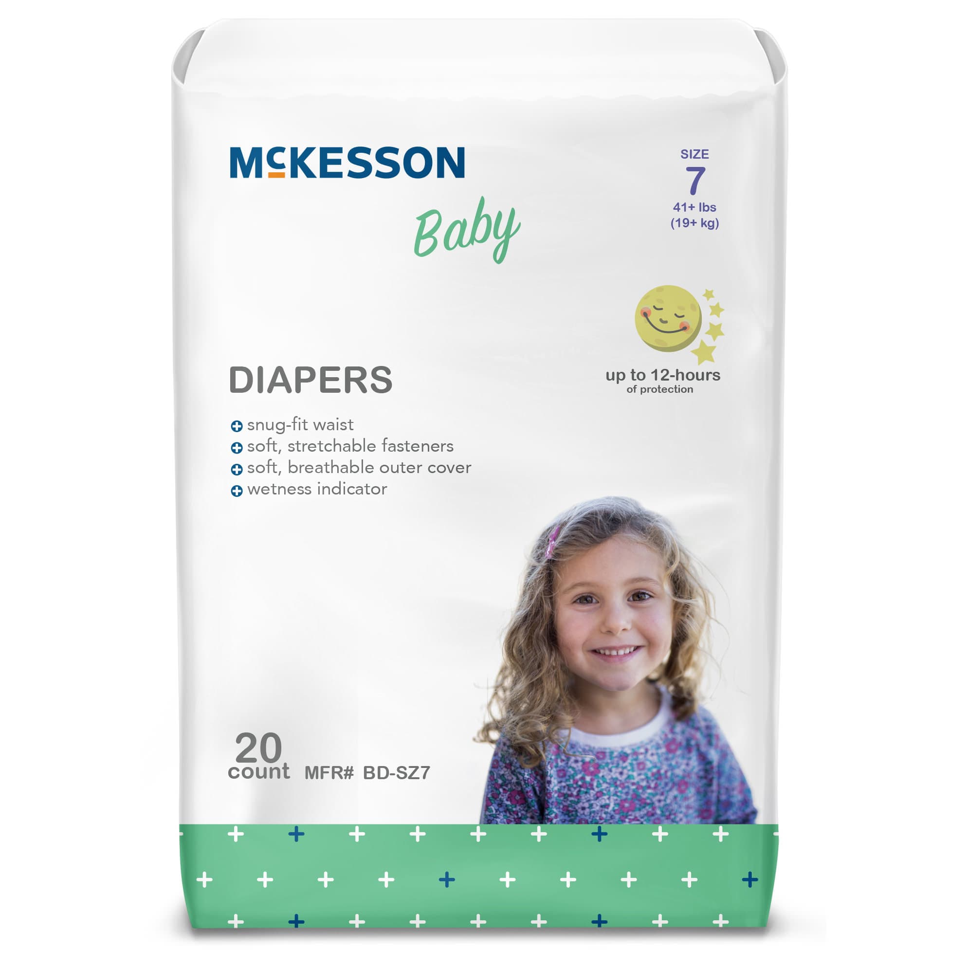 Mckesson Baby Diaper, Size 7 - Case of 80 - Image 1