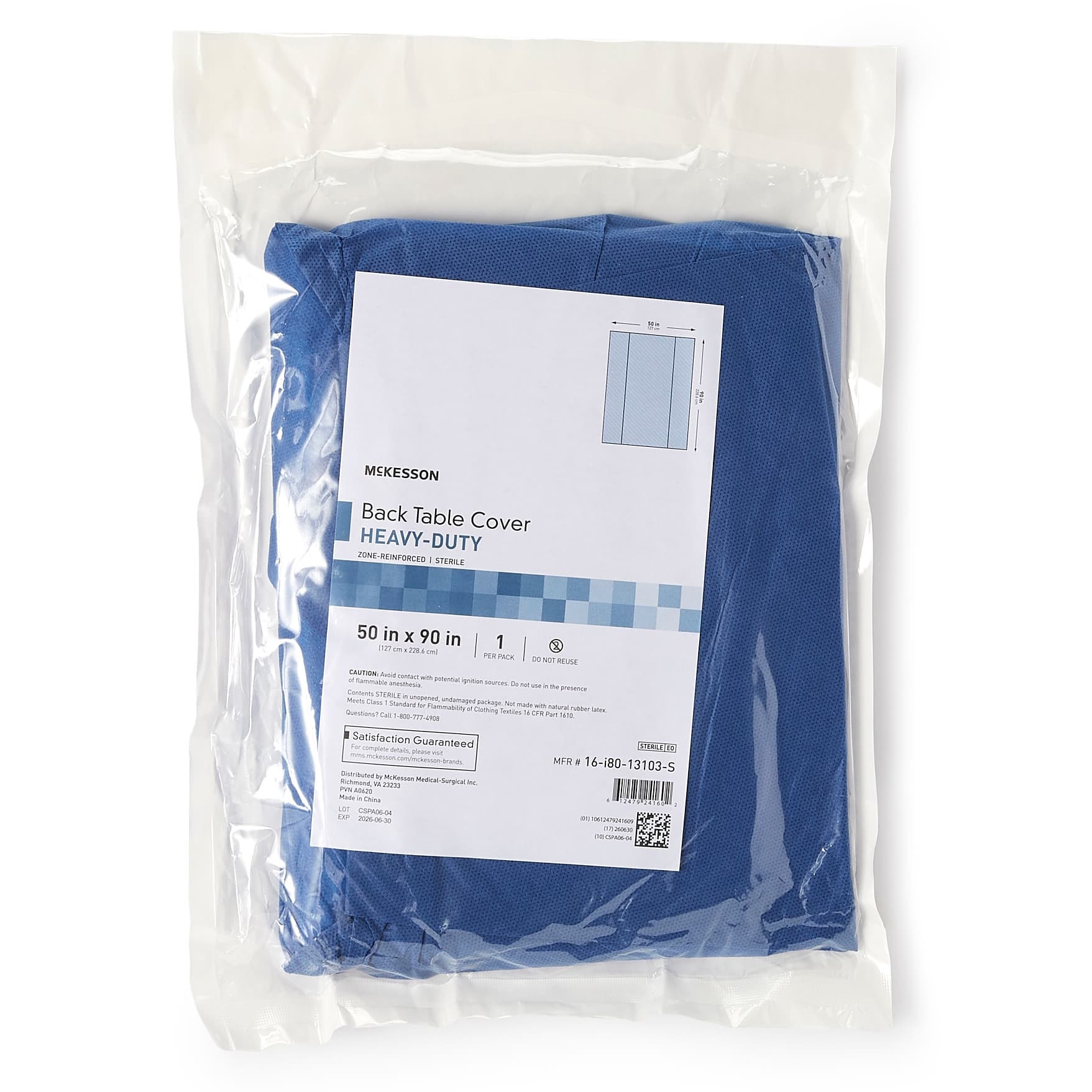 McKesson Table Drape, 50 x 90 Inch - Case of 20 - Image 1