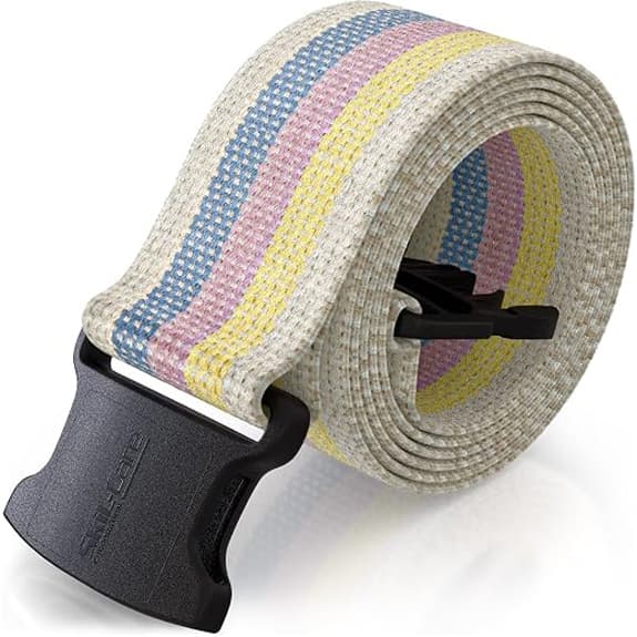 Skil-Care Cotton Gait Belt, Pastel Stripes - Image 1