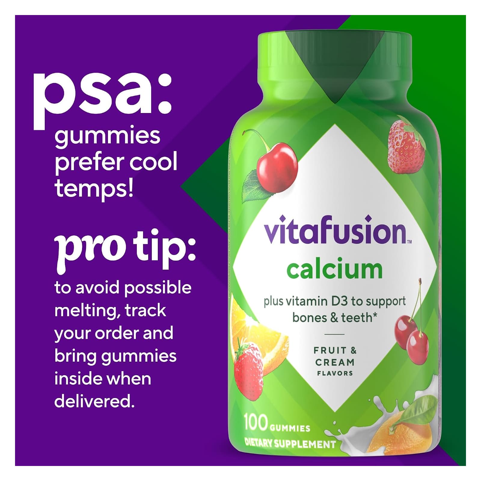 Vitafusion Calcium plus Vitamin D3 Gummies - Image 2