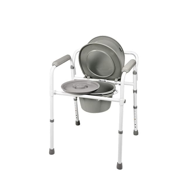 Lumex 3-In-1 Steel Folding Commode - Image 2