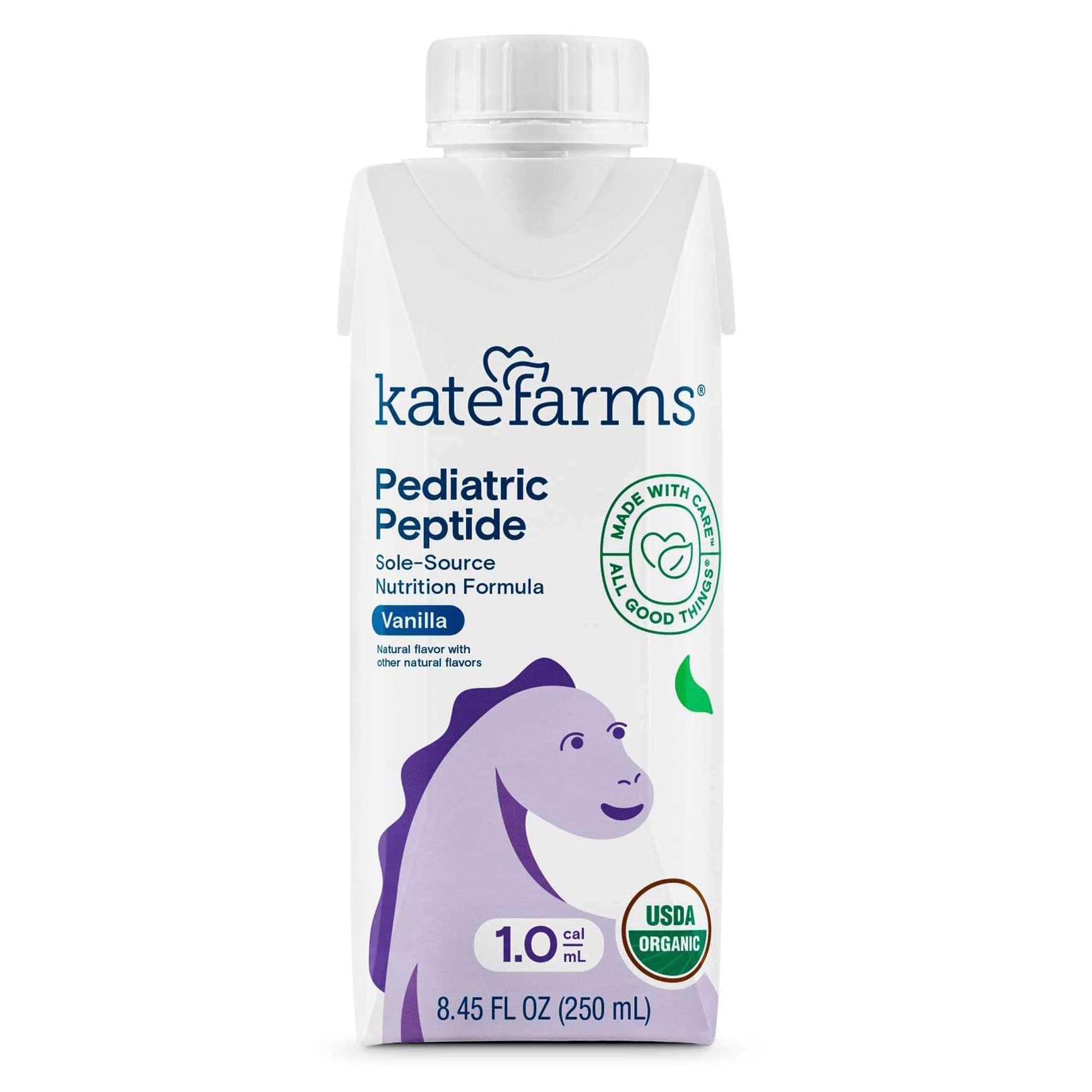 Kate Farm Pediatric Peptide 1.0 Nutrition Formula, Vanilla, 8.45 oz - Case of 12 - Image 1