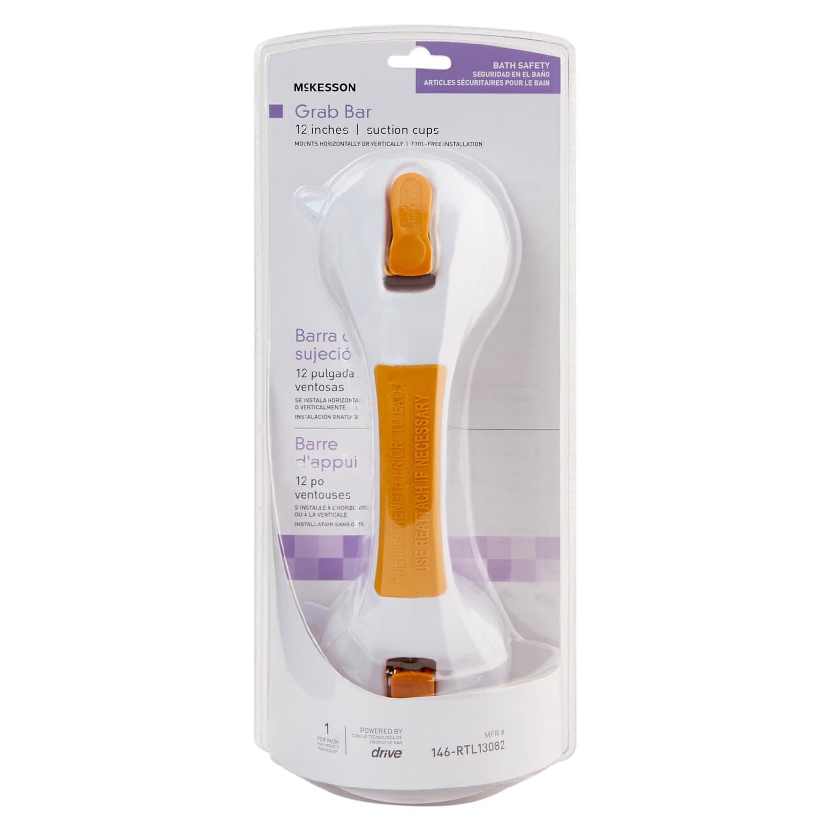 McKesson Plastic Suction-Cup Grab Bar - Image 3
