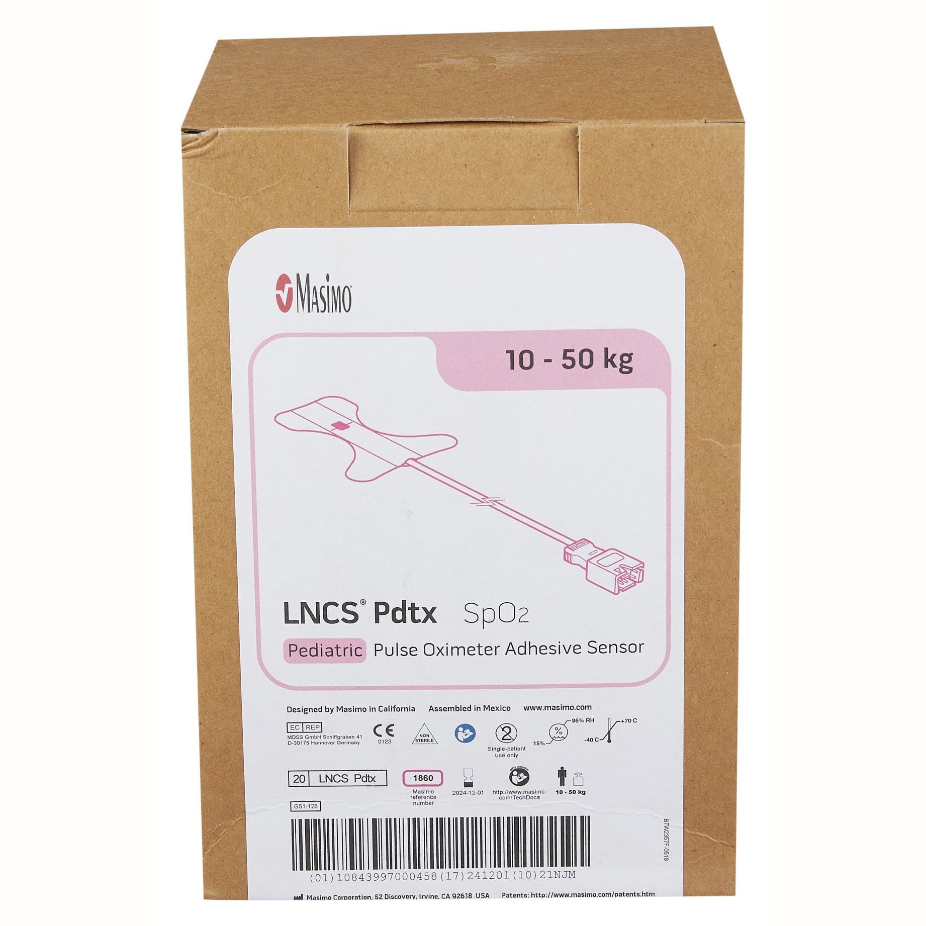 Masimo LNCS Pdtx Pediatric Adhesive Sensors, Nellcor Compatible 18" L - Image 2