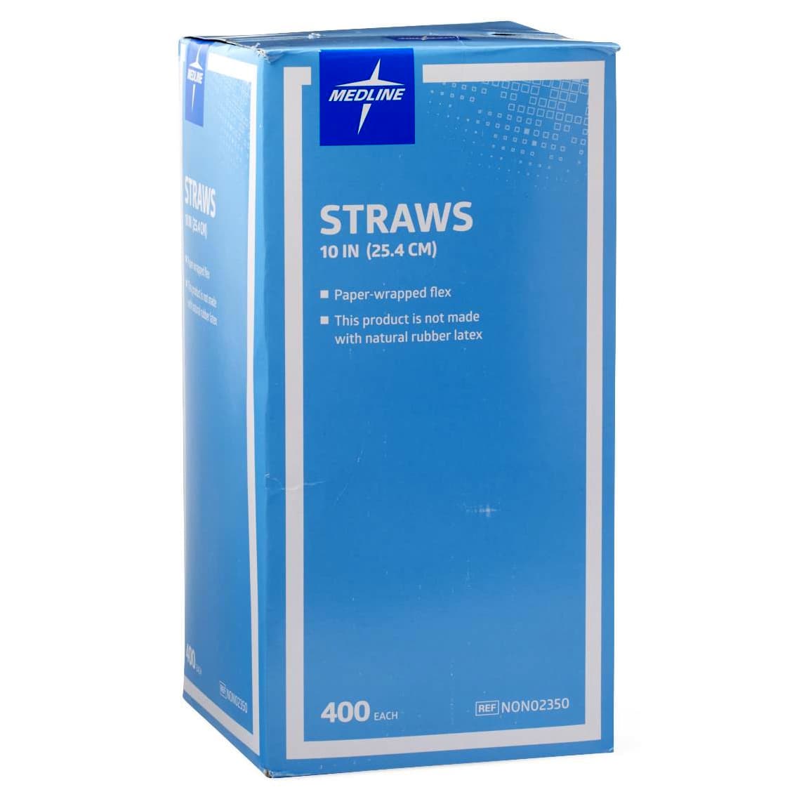 Medline Wrapped Flexible Plastic Drinking Straws - Image 3