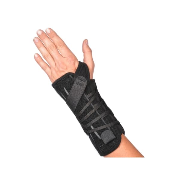 Titan Wrist Brace Black Single-Pull Lace Closure, Hook and Loop Strap Closure, Left Hand - Each - Image 1