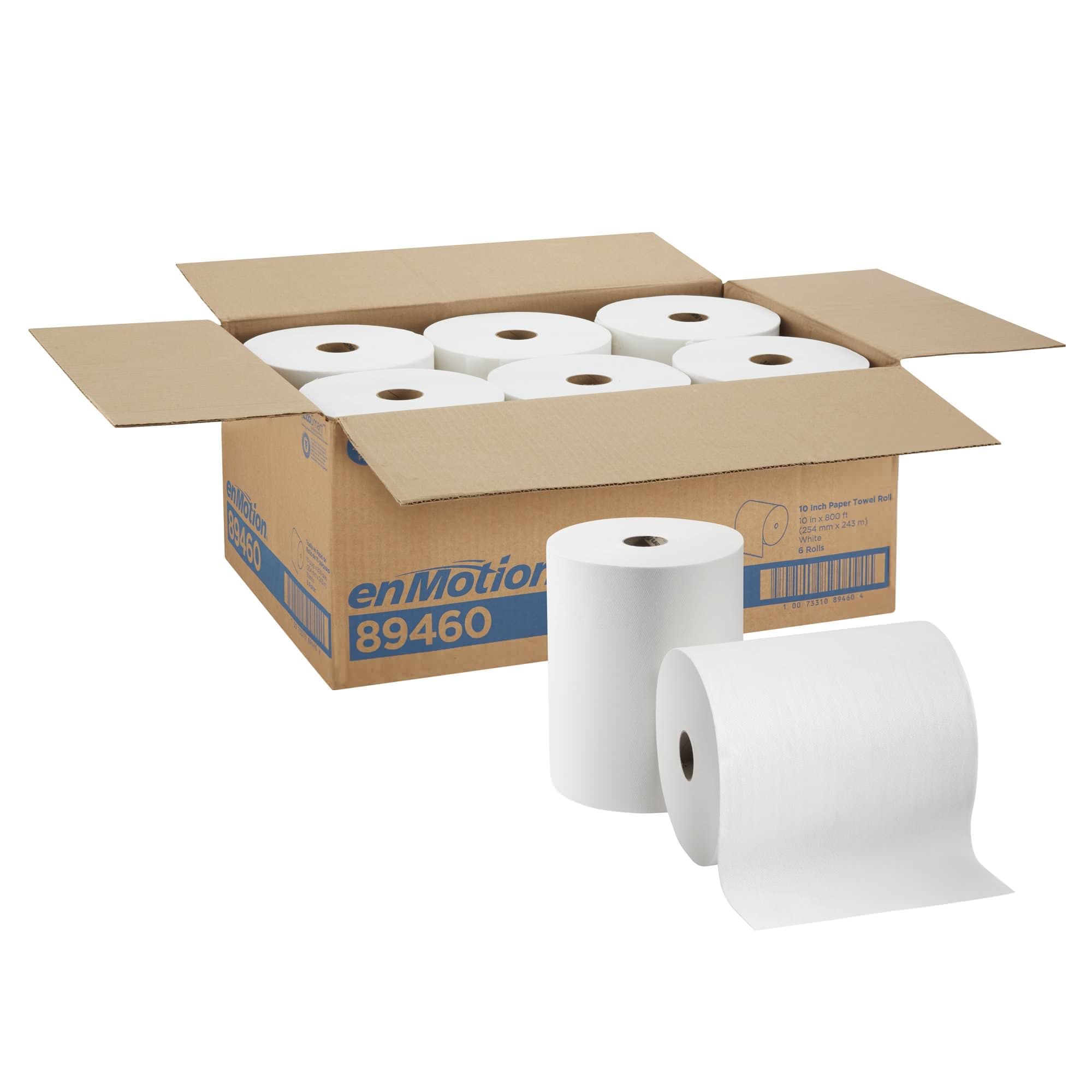 enMotion Paper Towel 1-Ply Continuous Sheet, White, 10 Inch x 800 Foot, Roll - Case of 6 - Image 1
