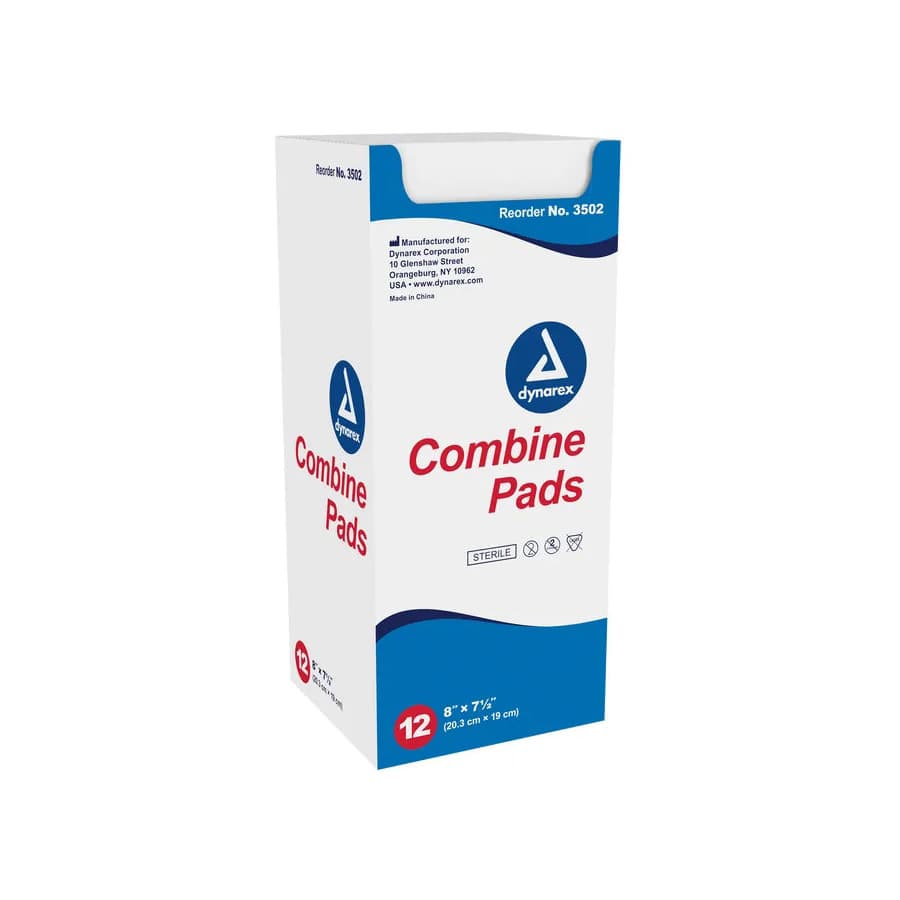 Dynarex Combine Pad, 8 x 7.5 Inch - Case of 240 - Image 1