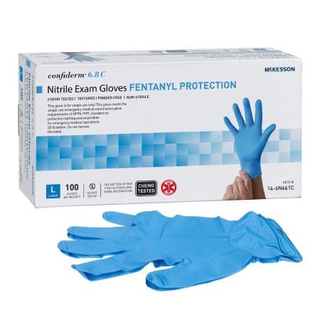 McKesson Confiderm 6.8C Nitrile Exam Gloves, Large - Case of 1000 - Image 1