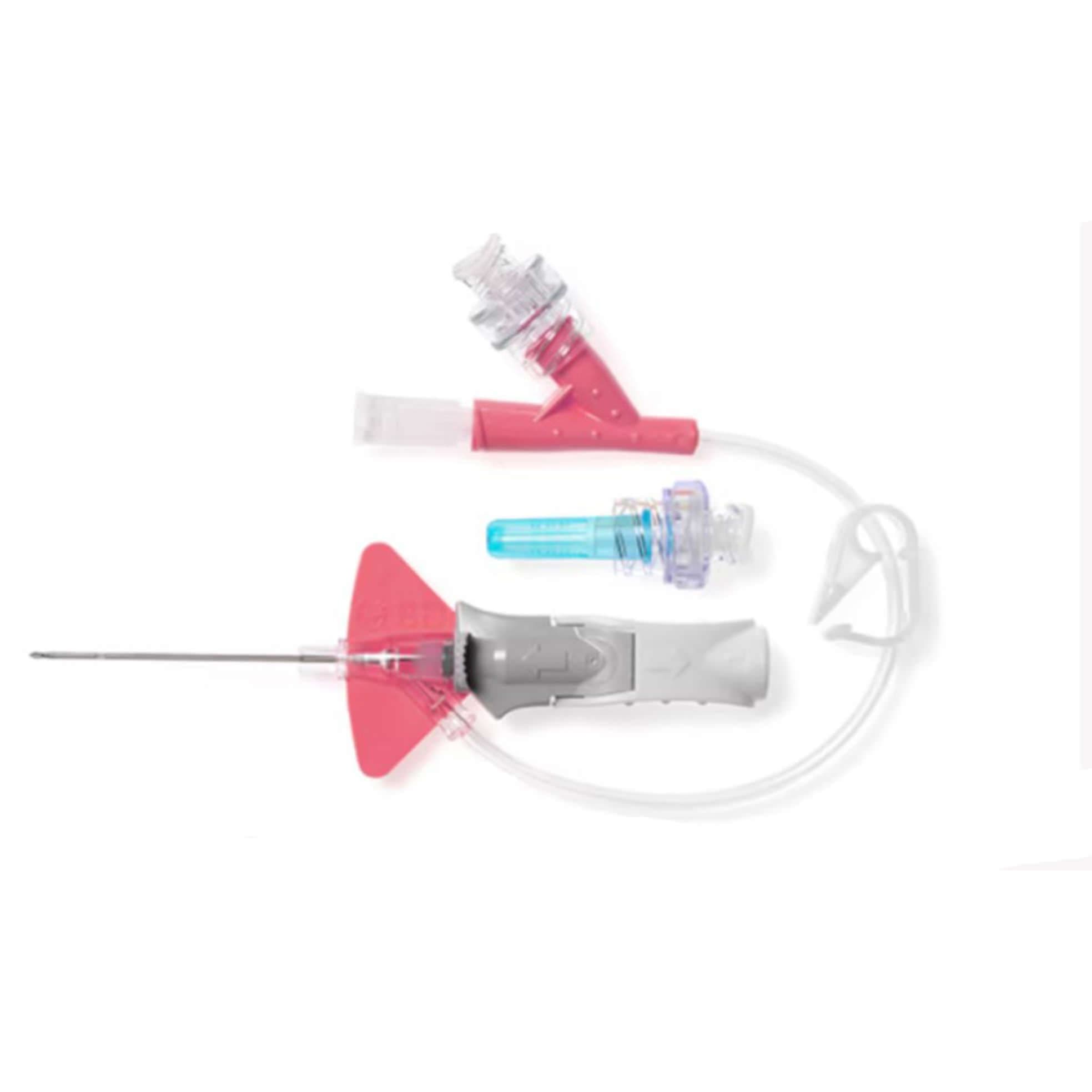 BD Nexiva Sliding Closed IV Catheter, Dual Port, Pink, 20 Gauge, 1.25 Inch - Case of 80 - Image 1