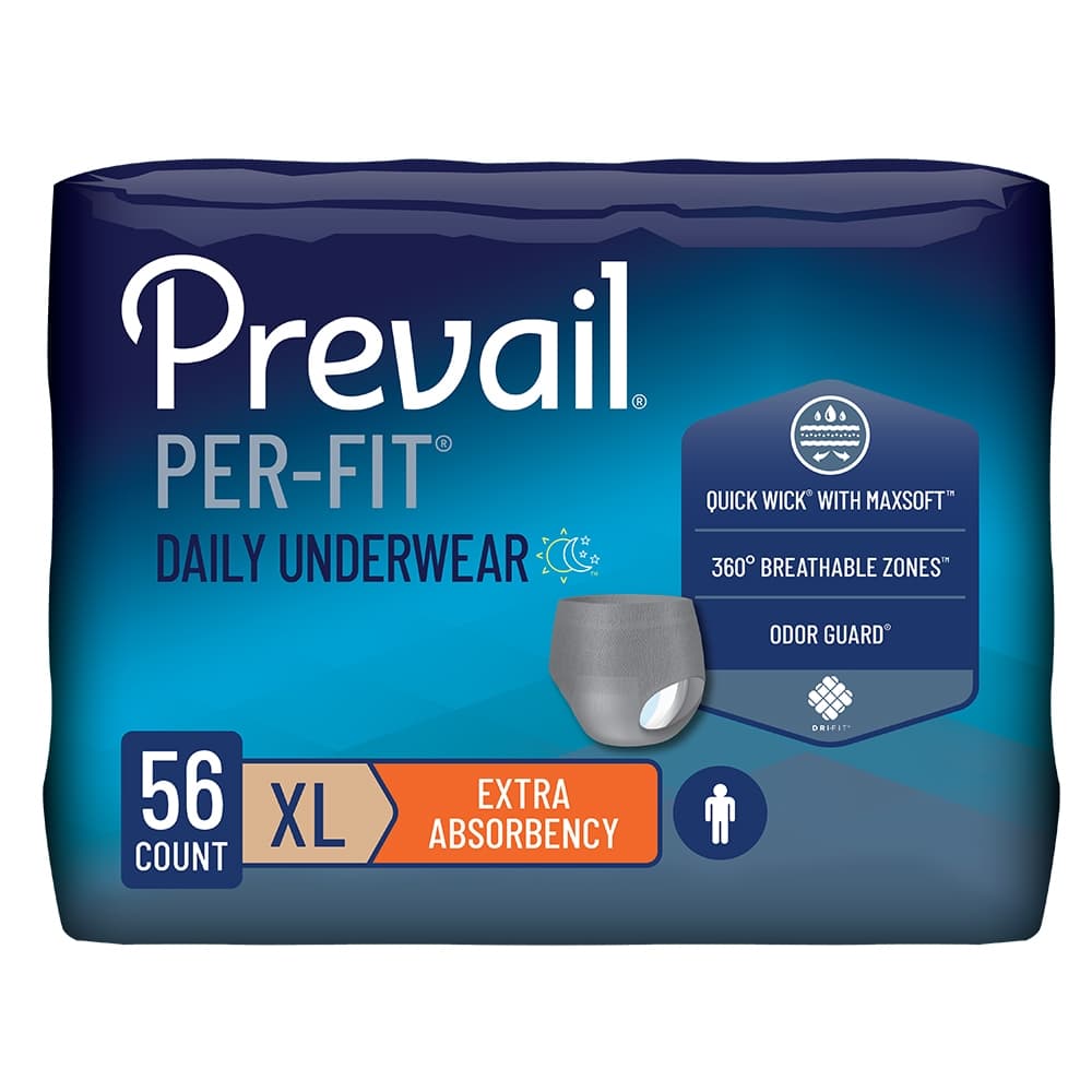 Prevail Per-Fit Men's Daily Protective Underwear, X-Large - Case of 56 - Image 1