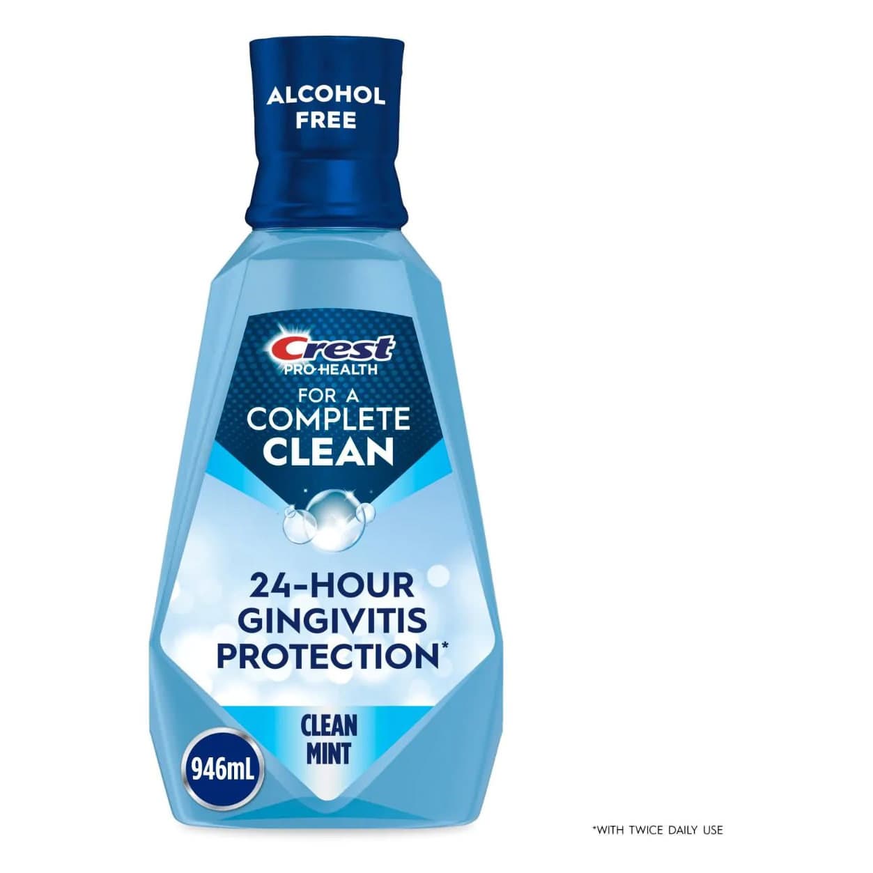 Crest pH Clean Mouthwash, Mint, 1 L - Case of 6 - Image 1