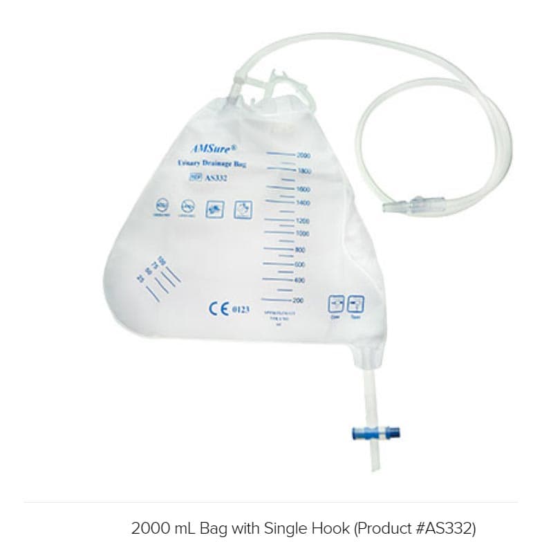AMSure Urinary Drain Bag with Anti-Reflux Valve - Image 2