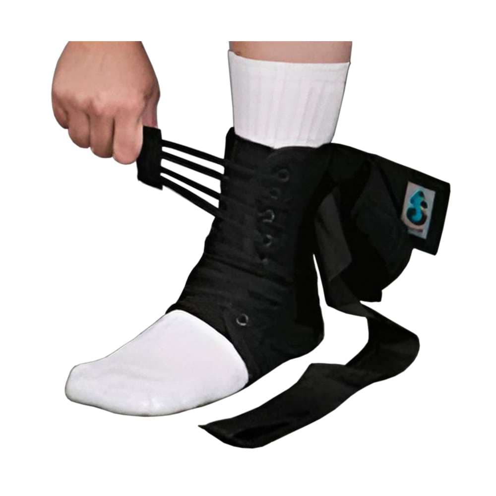 ASO Speed Lacer Ankle Brace Black Foot Adult, 14 to 15 Inch, Lace-Up Hook and Loop Strap Closure, X-Large - Each - Image 1